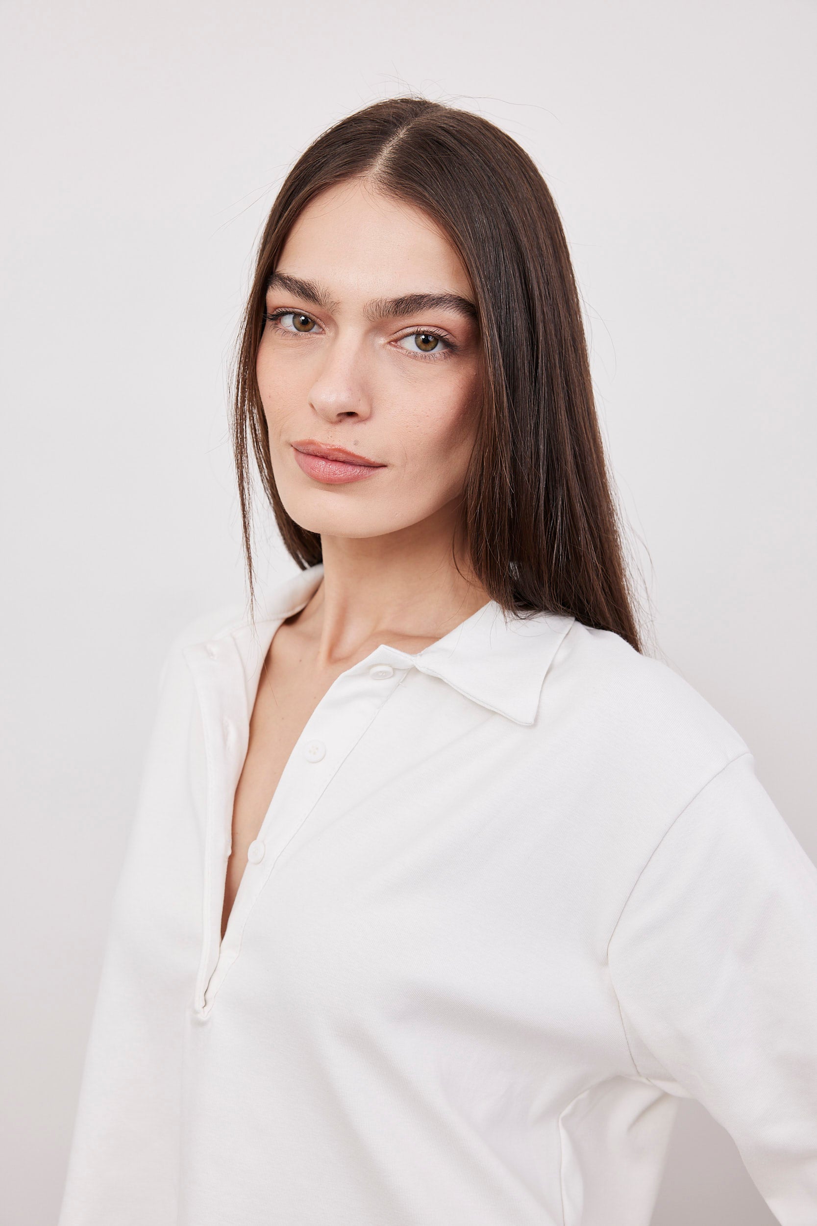 חולצת צווארון פולו קרופ