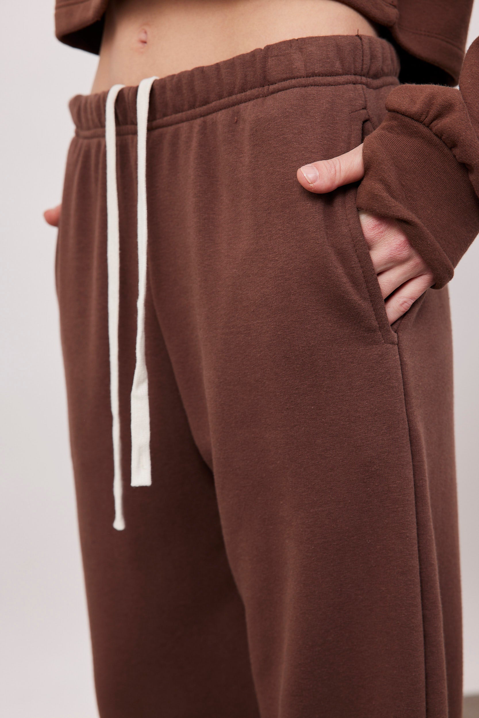 מכנסי פרנץ טרי סיומת גזורה