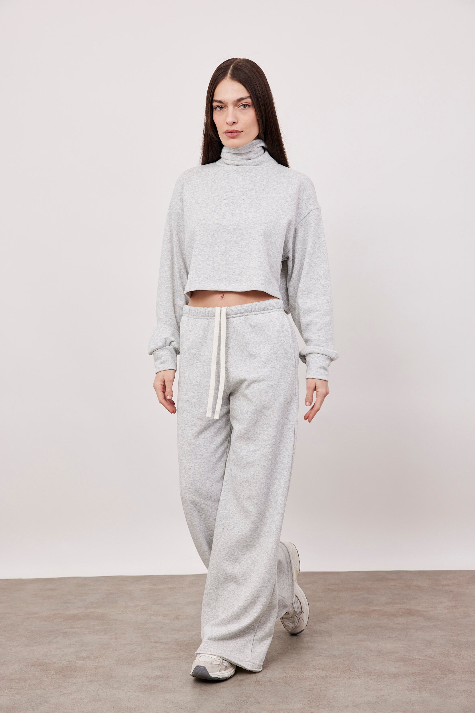 מכנסי פרנץ טרי סיומת גזורה