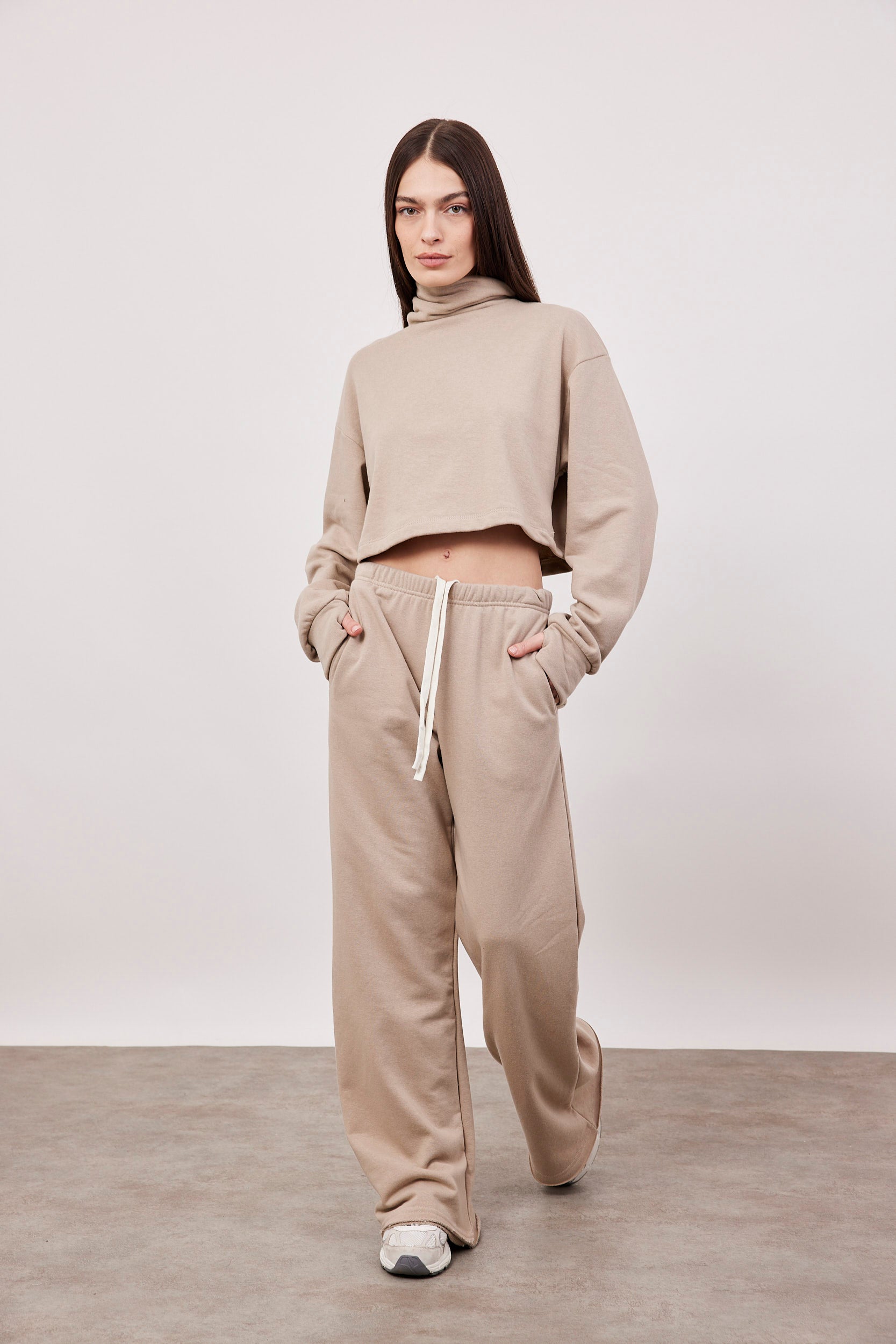 מכנסי פרנץ טרי סיומת גזורה