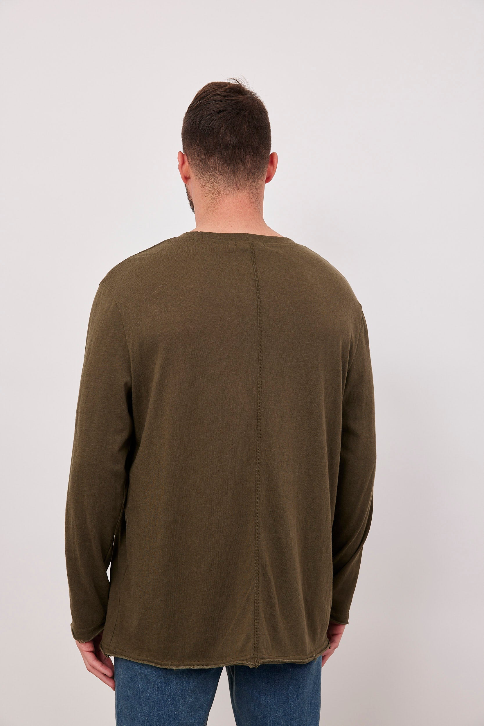 חולצה ארוכה סיומת ווש