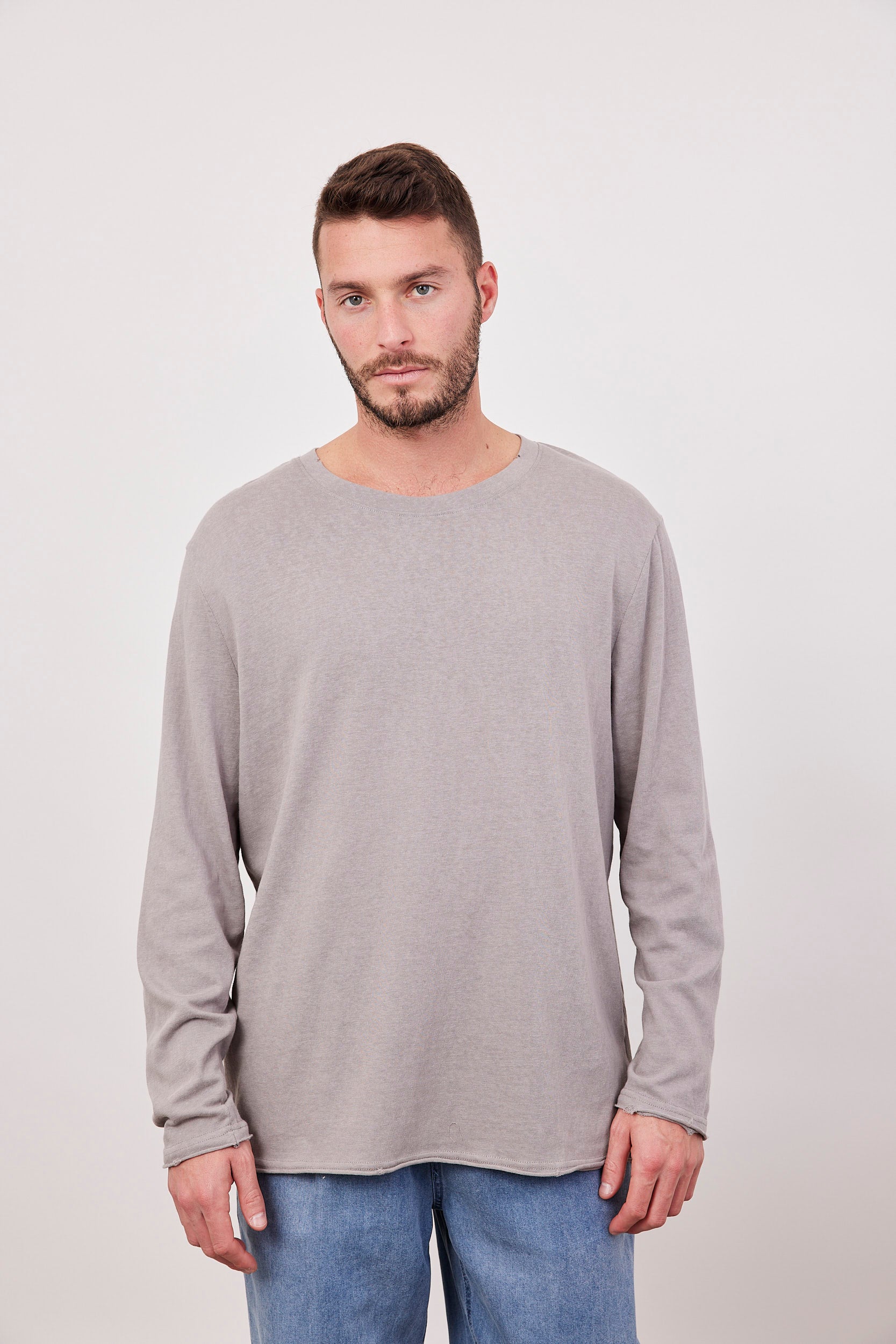 חולצה ארוכה סיומת ווש