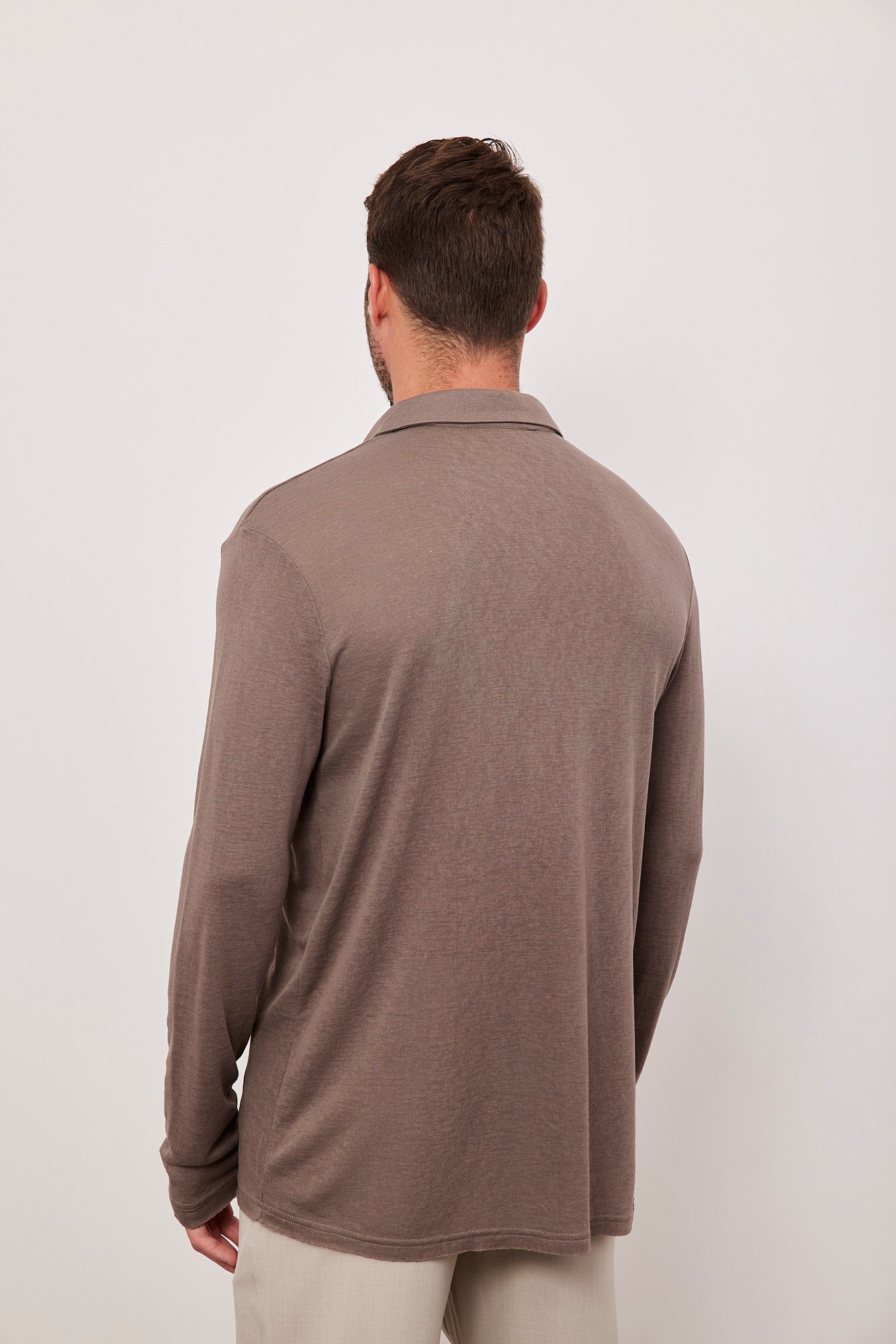 חולצה מכופתרת ארוכה במראה פשתן - ITAY BRANDS