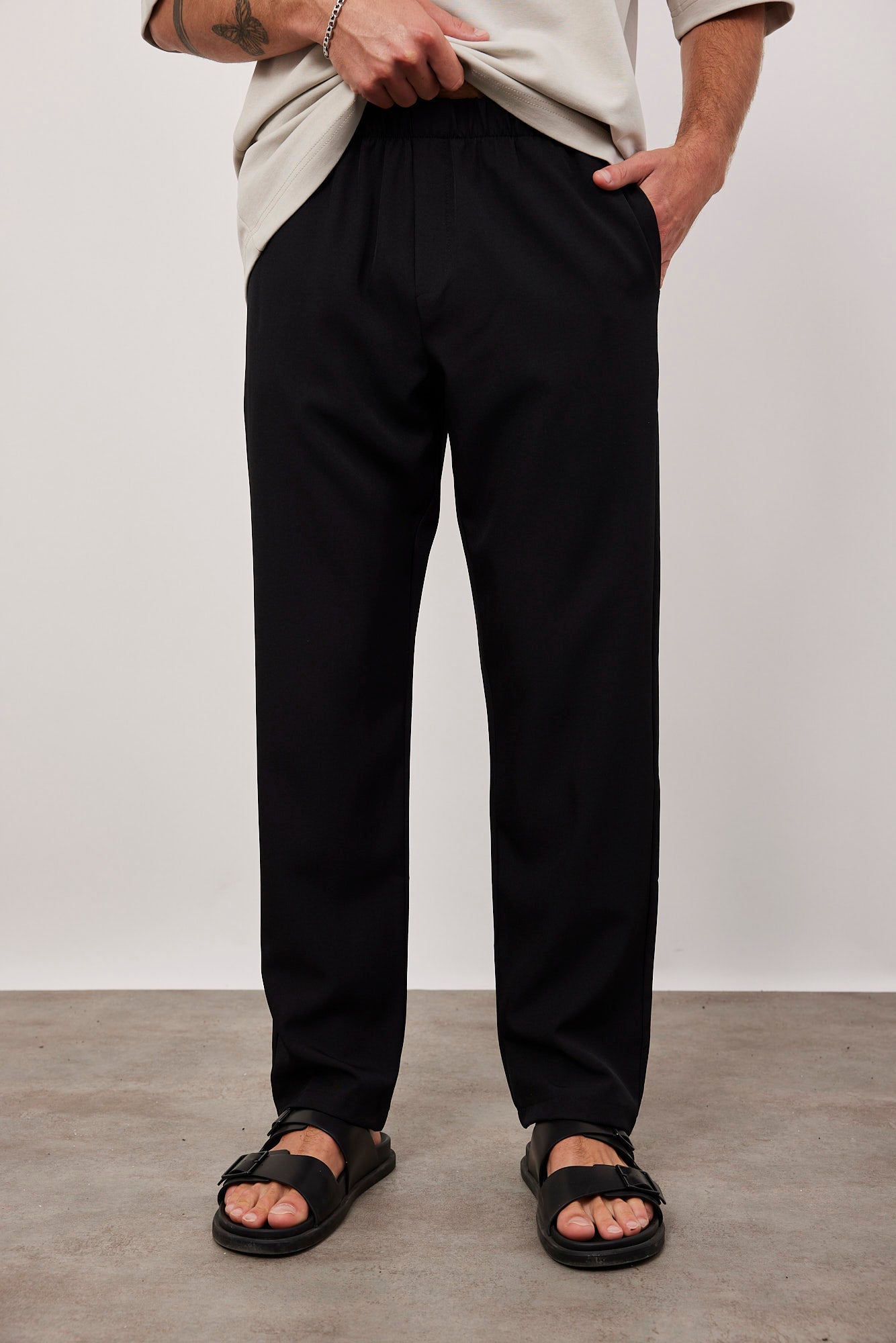 מכנסיים ארוכים עם גומי במותן - ITAY BRANDS