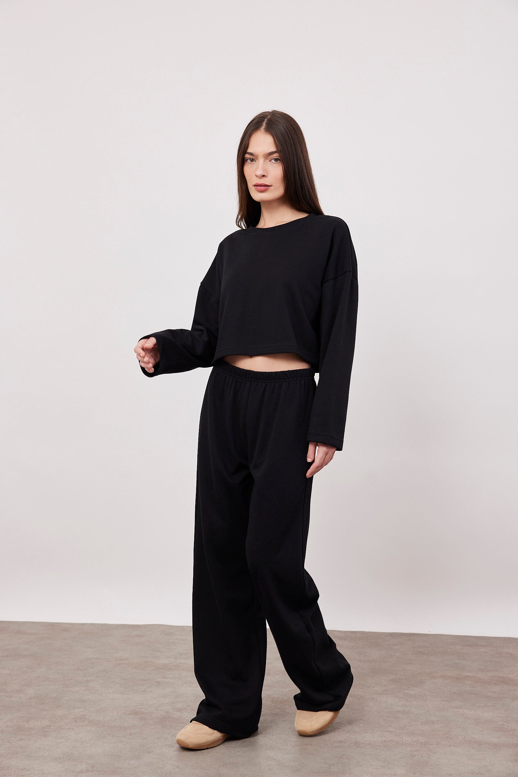 מכנסי פרנץ טרי גזרה נמוכה