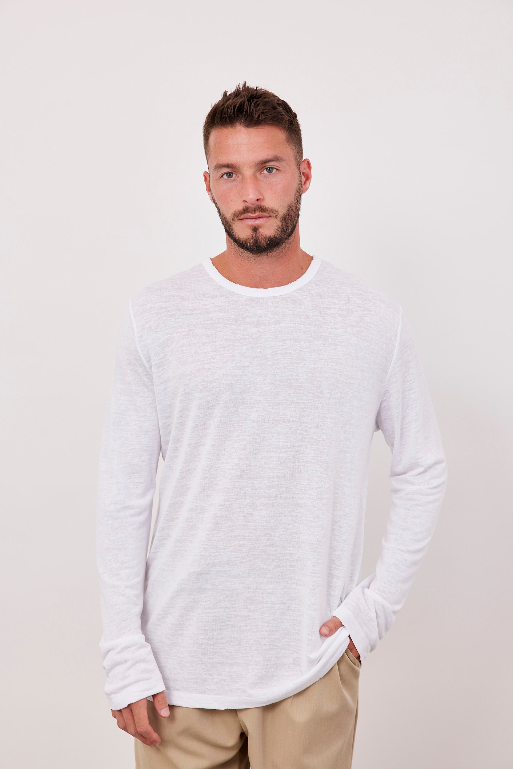 חולצת בייסיק בטקסטורה