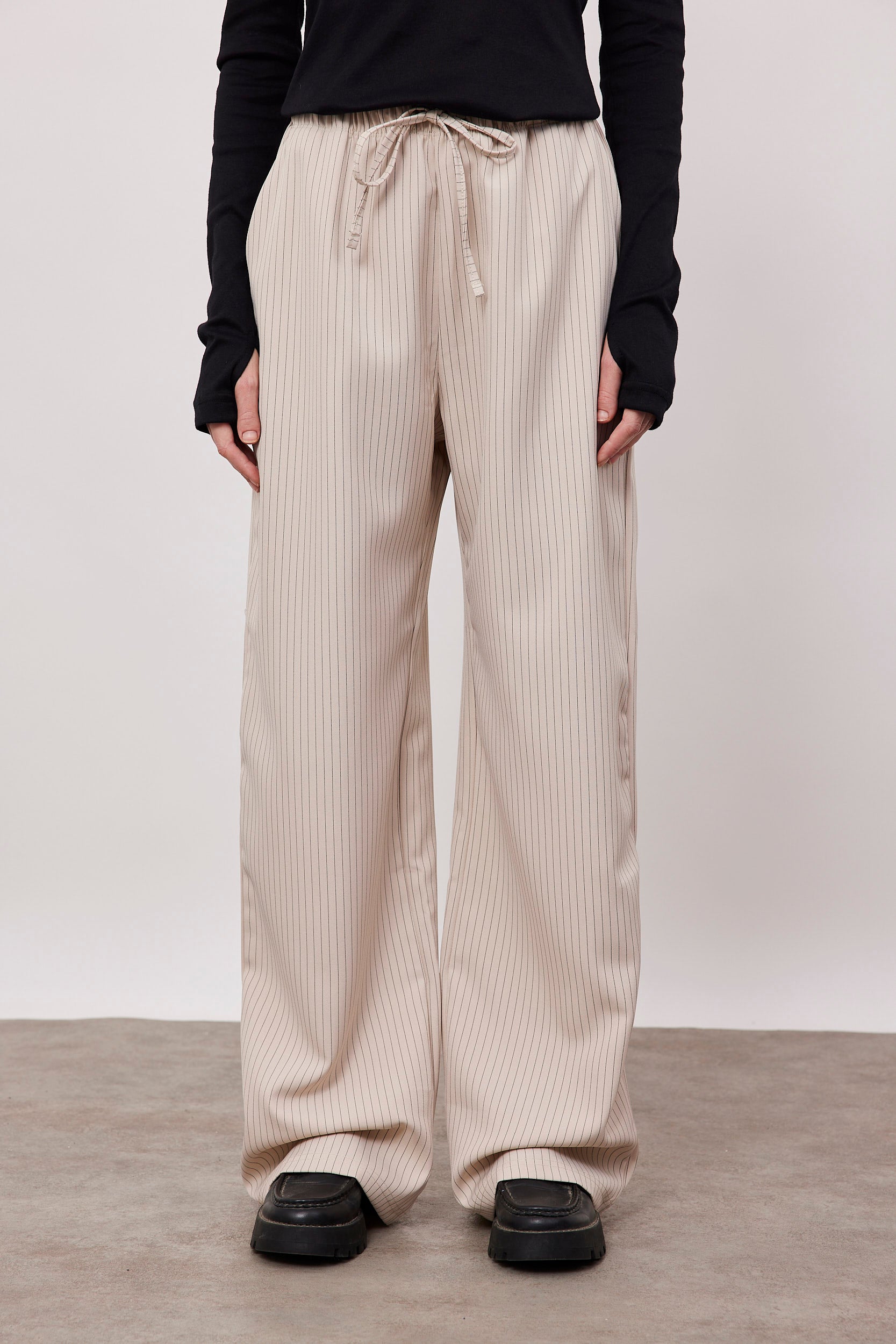 מכנסי פסים עם קשירה