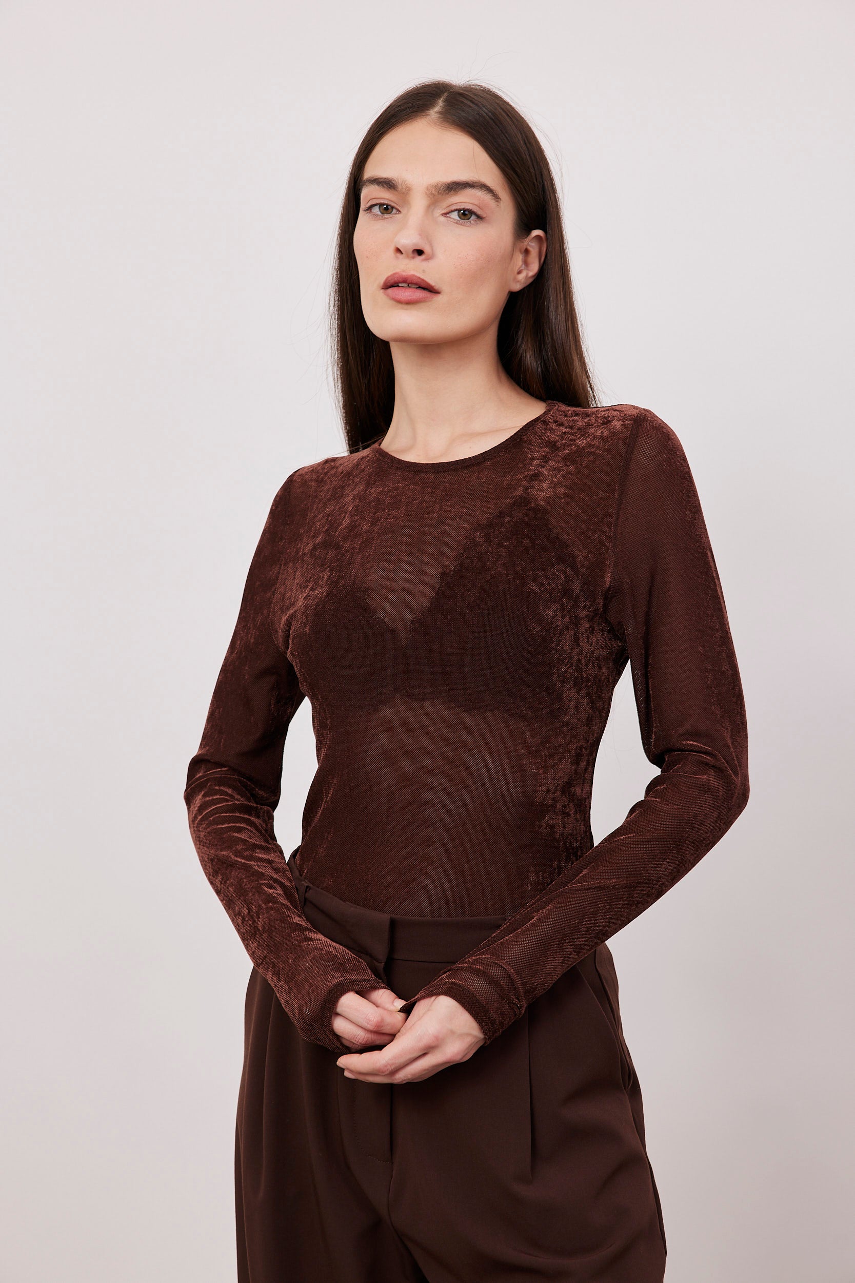 סריג דמוי קטיפה מבד שקפקף