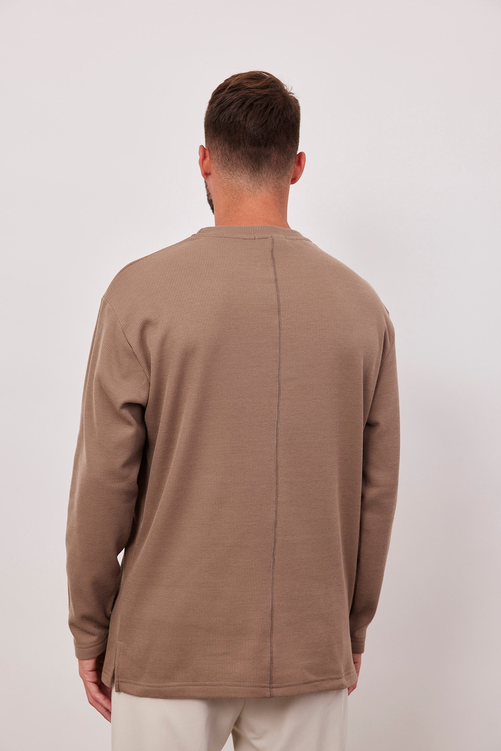 סריג ארוך מבד וופל