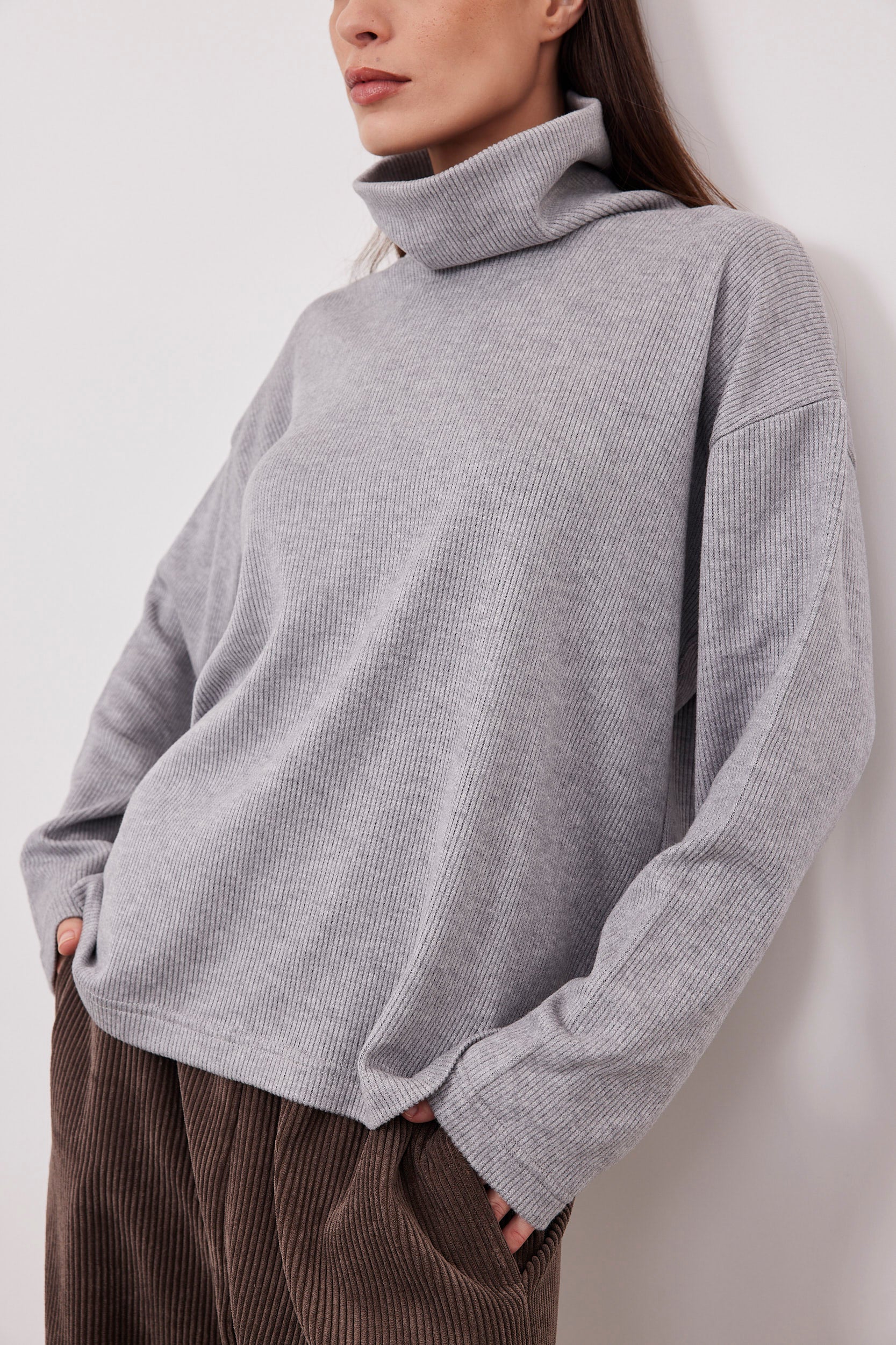 סריג גולף טקסטורת פסים