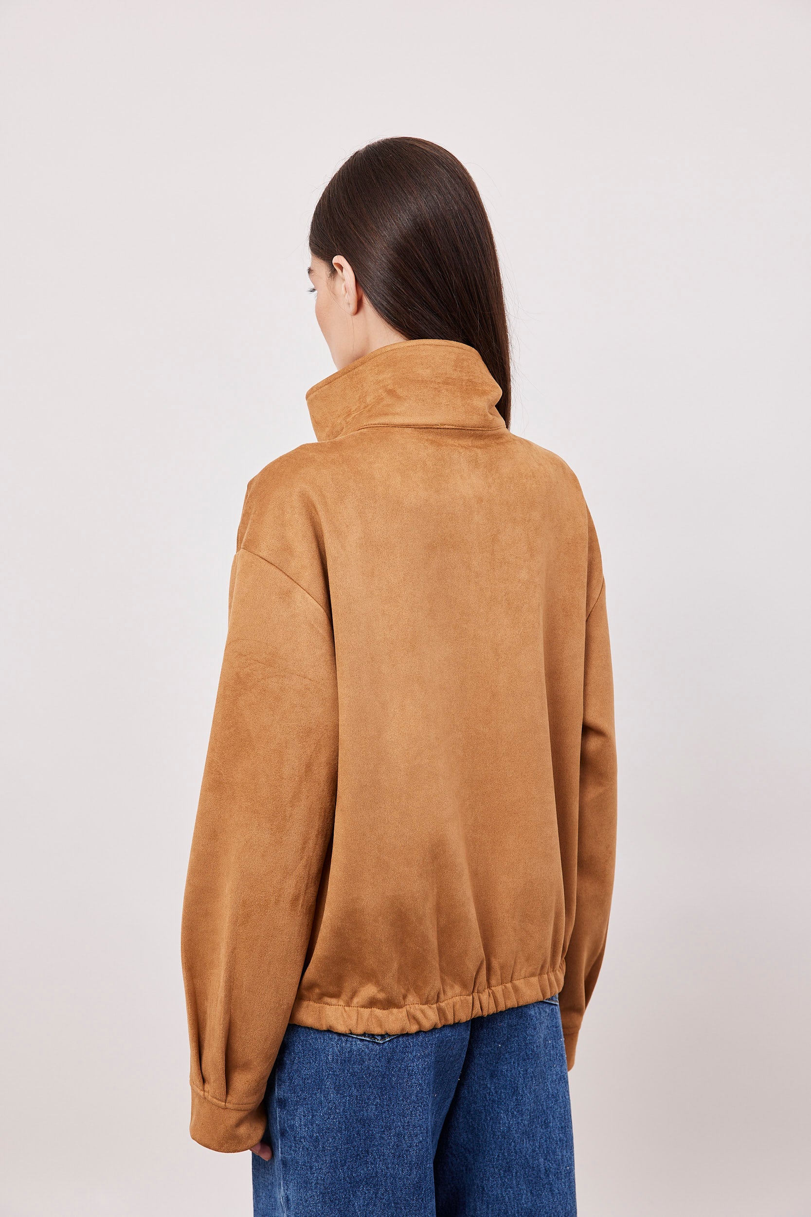 גקט מבד זמש עם רוכסן