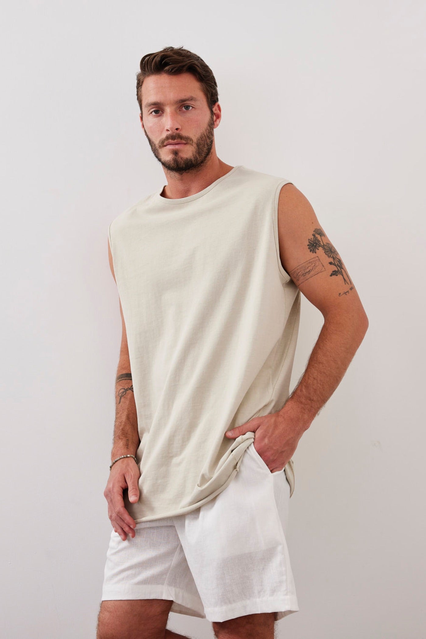 מכנסי ברמודה מבד פשתן - ITAY BRANDS