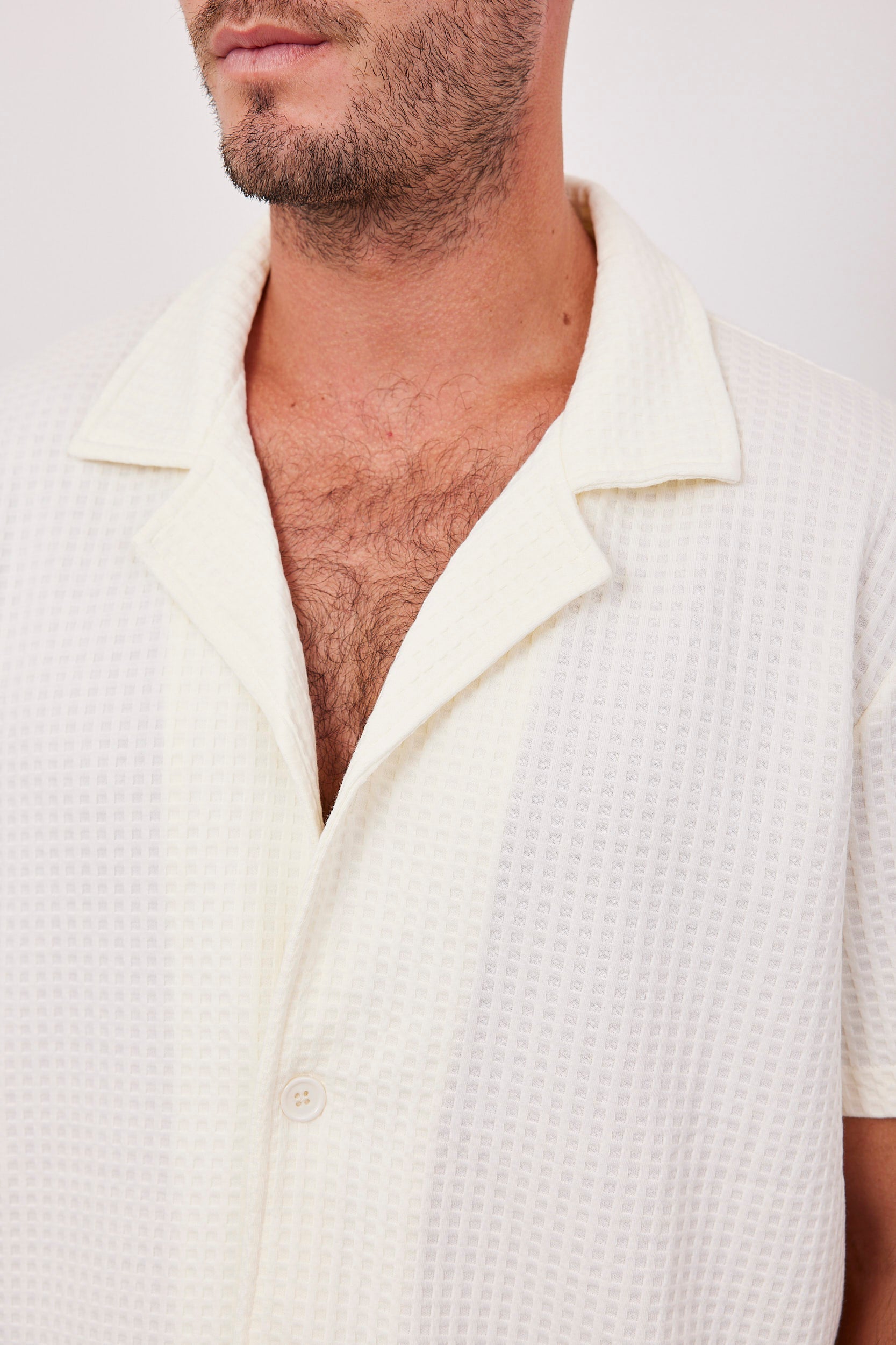 חולצה מכופתרת מבד וופל - ITAY BRANDS