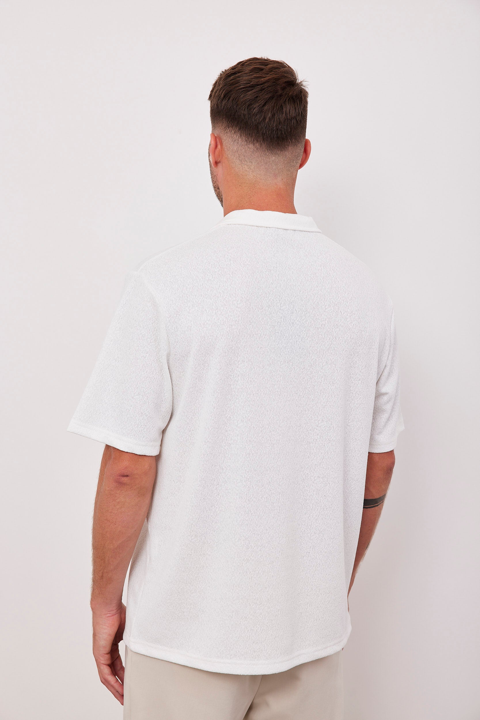 טי-שרט צווארון פולו מבד מגבת - ITAY BRANDS