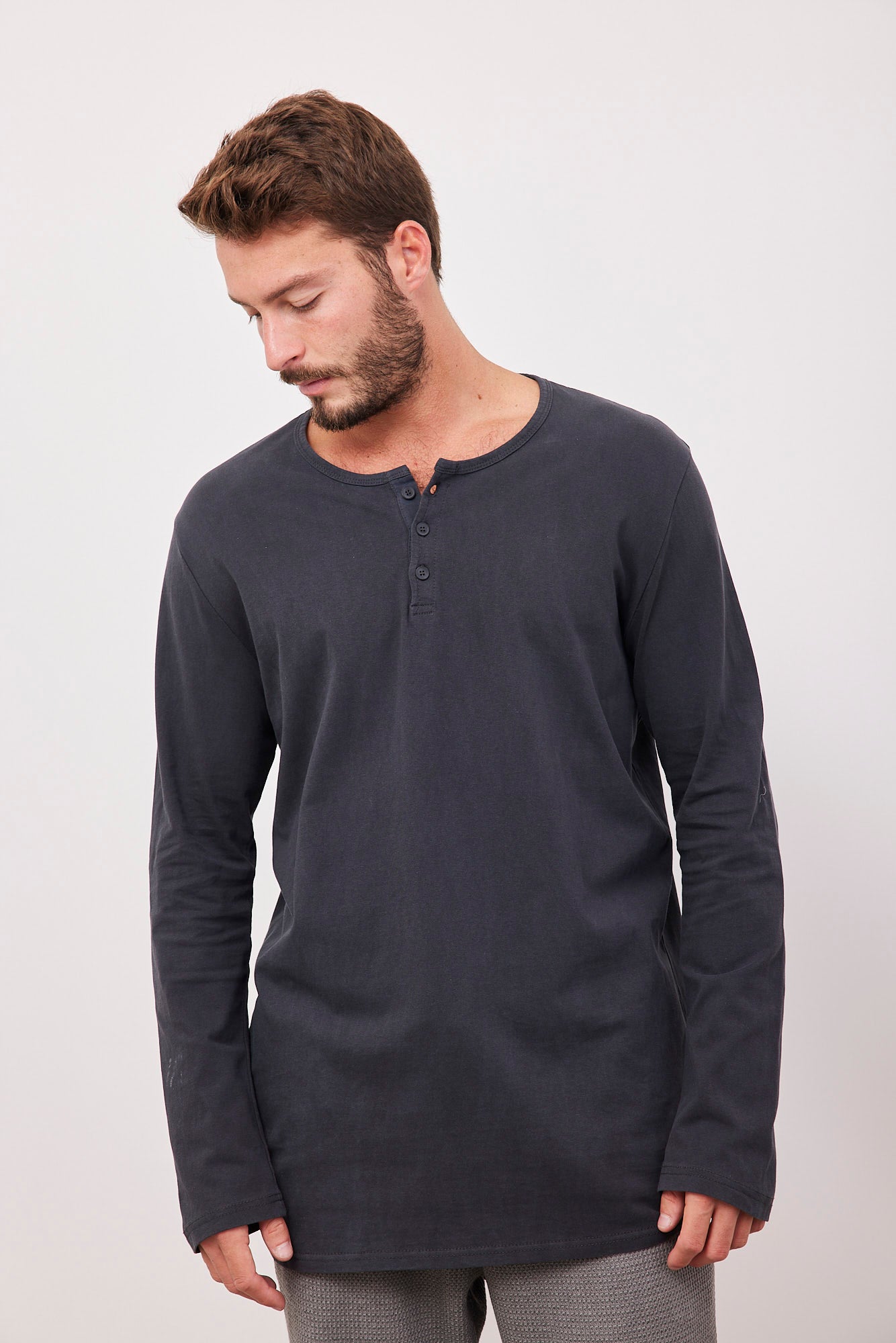 חולצת ווש ארוכה בשילוב כפתורים - ITAY BRANDS