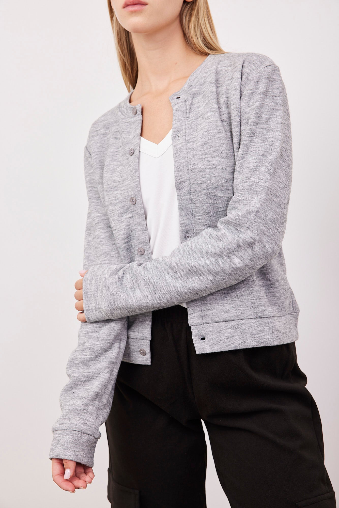 קרדיגן סריג בשילוב כפתורים - ITAY BRANDS