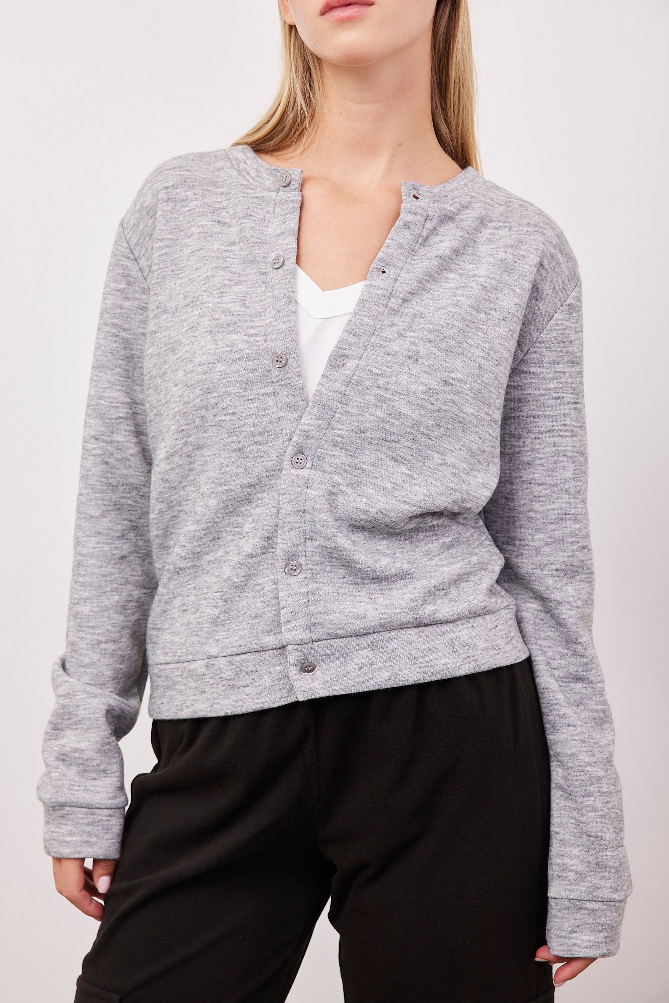 קרדיגן סריג בשילוב כפתורים - ITAY BRANDS