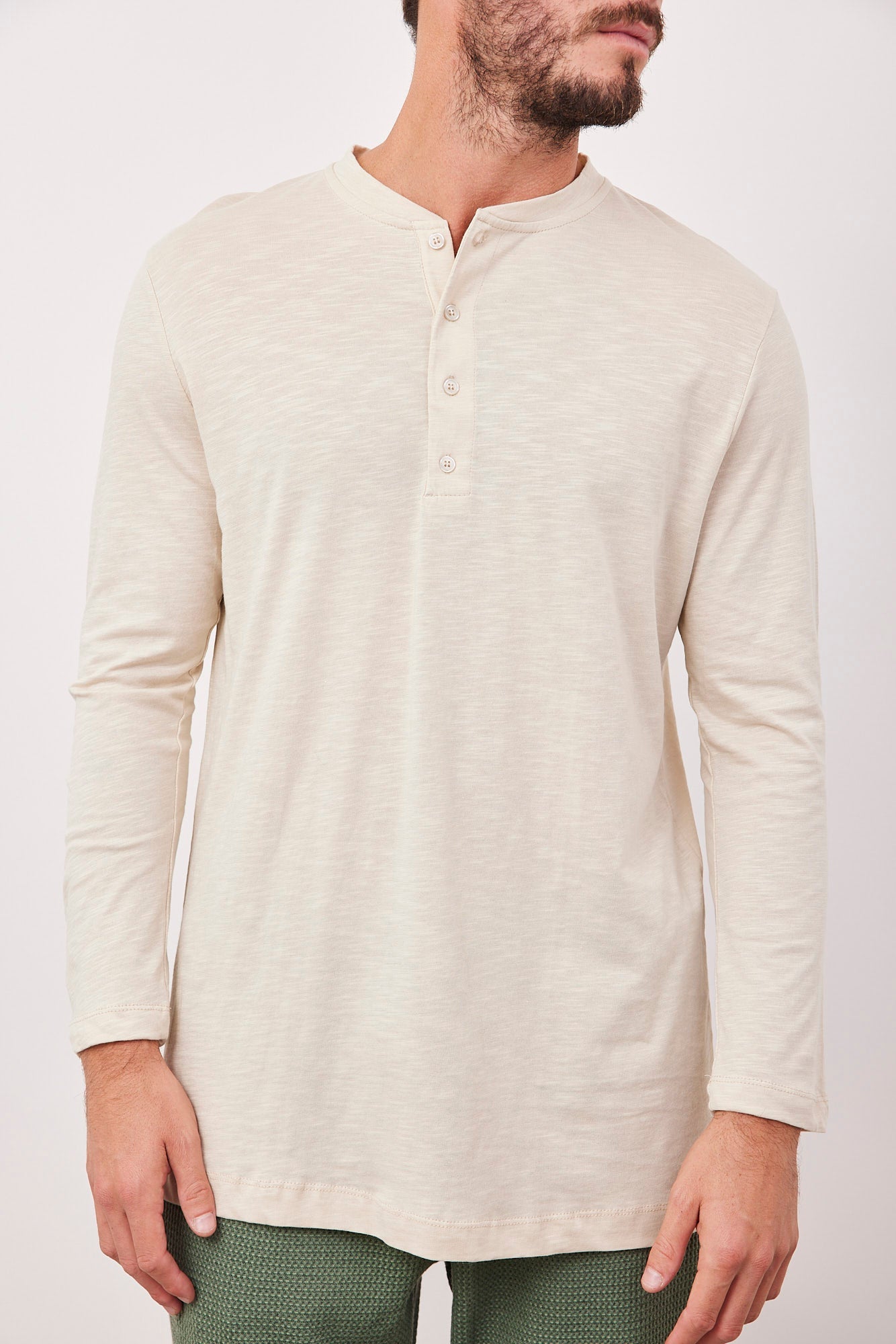 חולצת מלאנז׳ בשילוב כפתורים - ITAY BRANDS