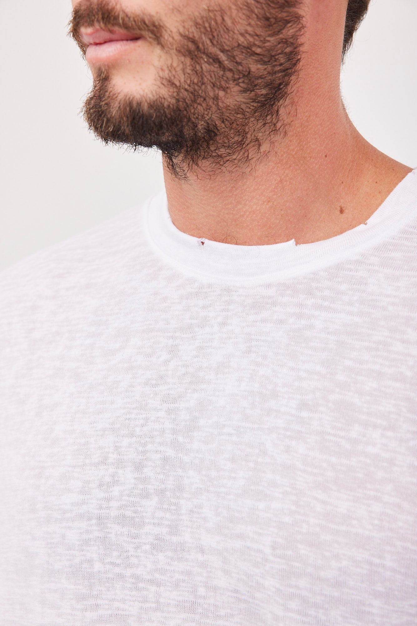 חולצת קרעים ארוכה במראה פשתן - ITAY BRANDS