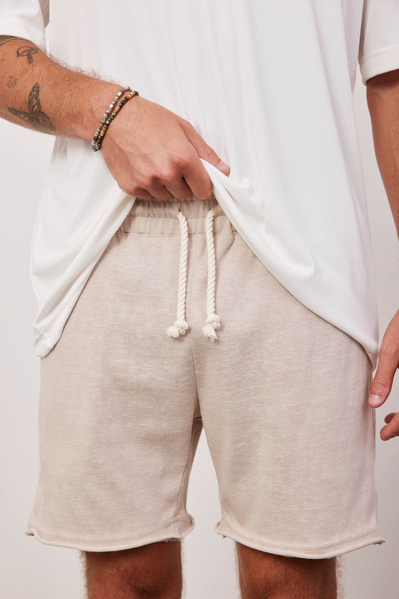 שורט במראה פשתן בסיומת פרומה - ITAY BRANDS