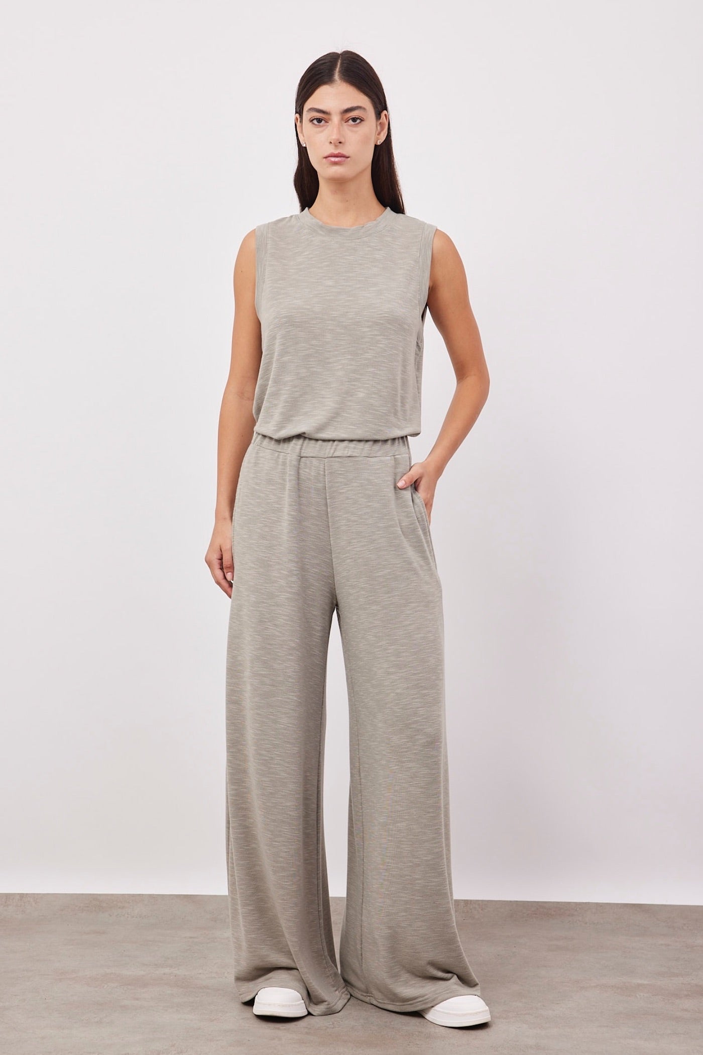 חליפת גופיה מבד מלאנז׳ נשפך - ITAY BRANDS