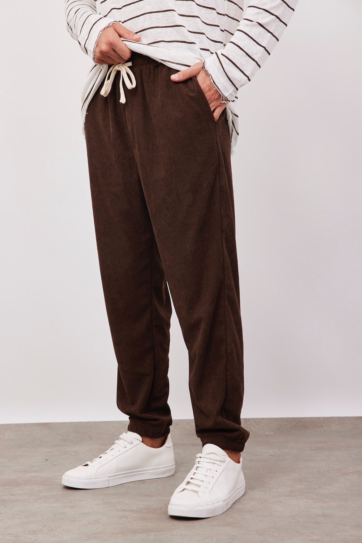 מכנסי קורדרוי ארוכים עם גומי - ITAY BRANDS