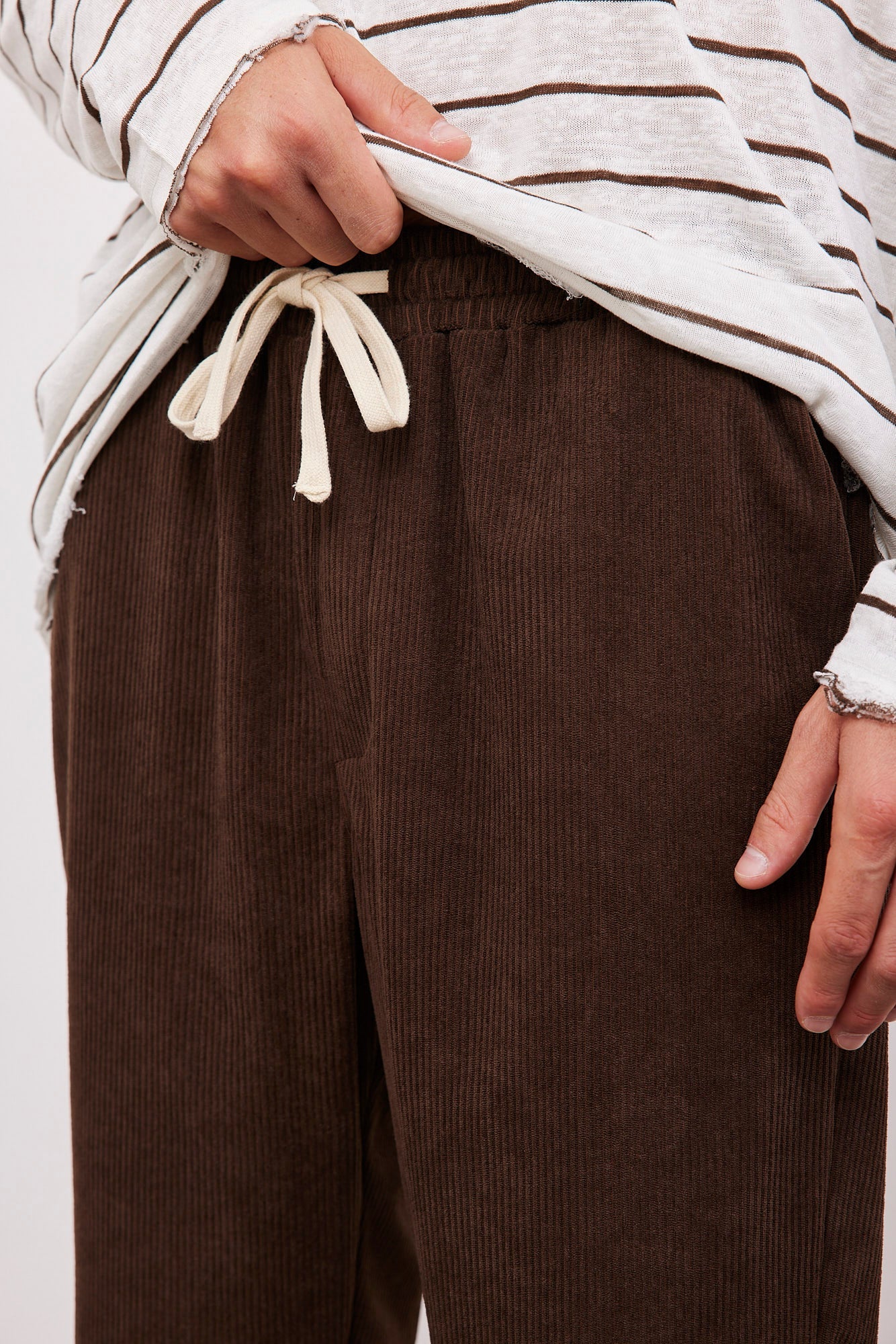 מכנסי קורדרוי ארוכים עם גומי - ITAY BRANDS