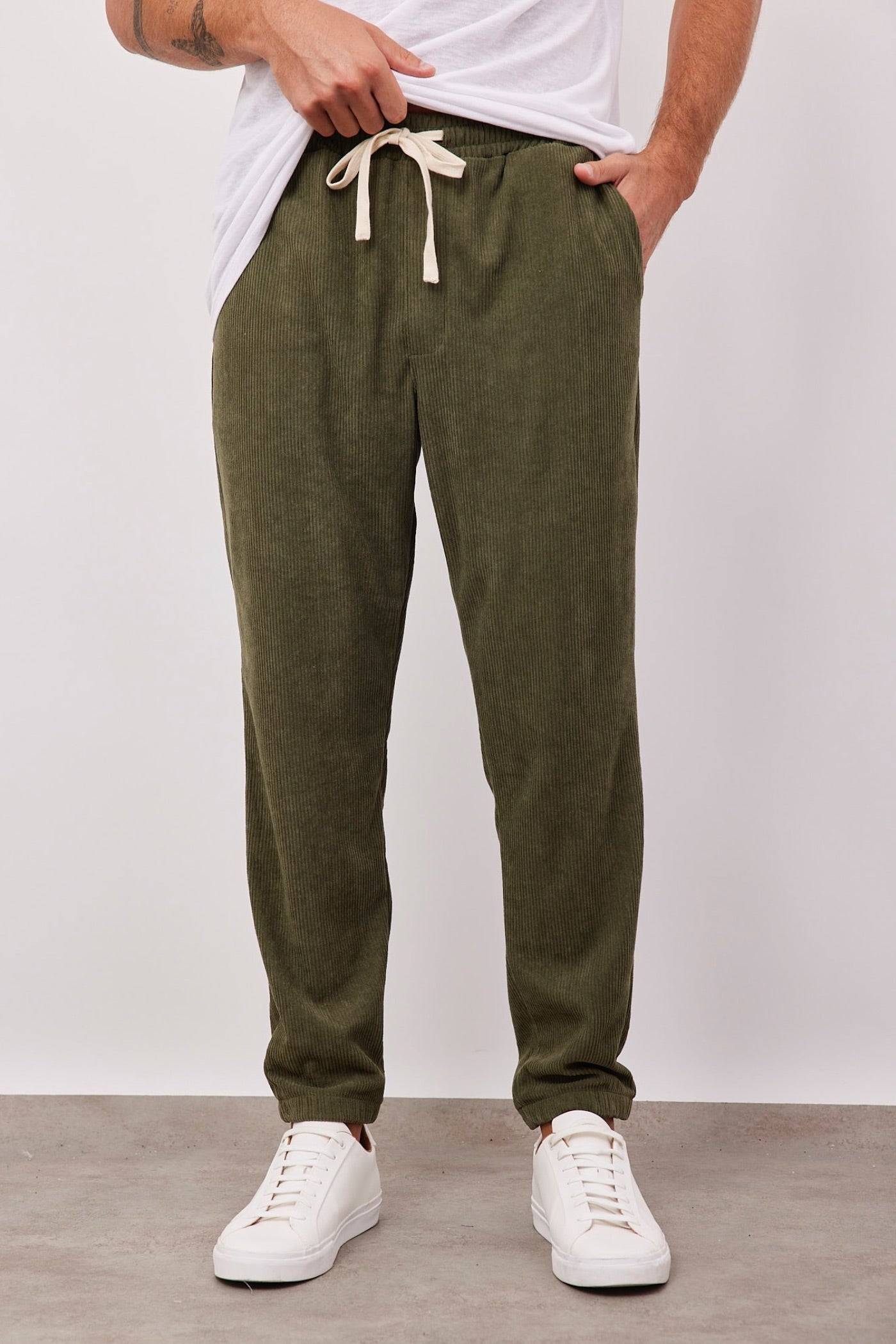 מכנסי קורדרוי ארוכים עם גומי - ITAY BRANDS