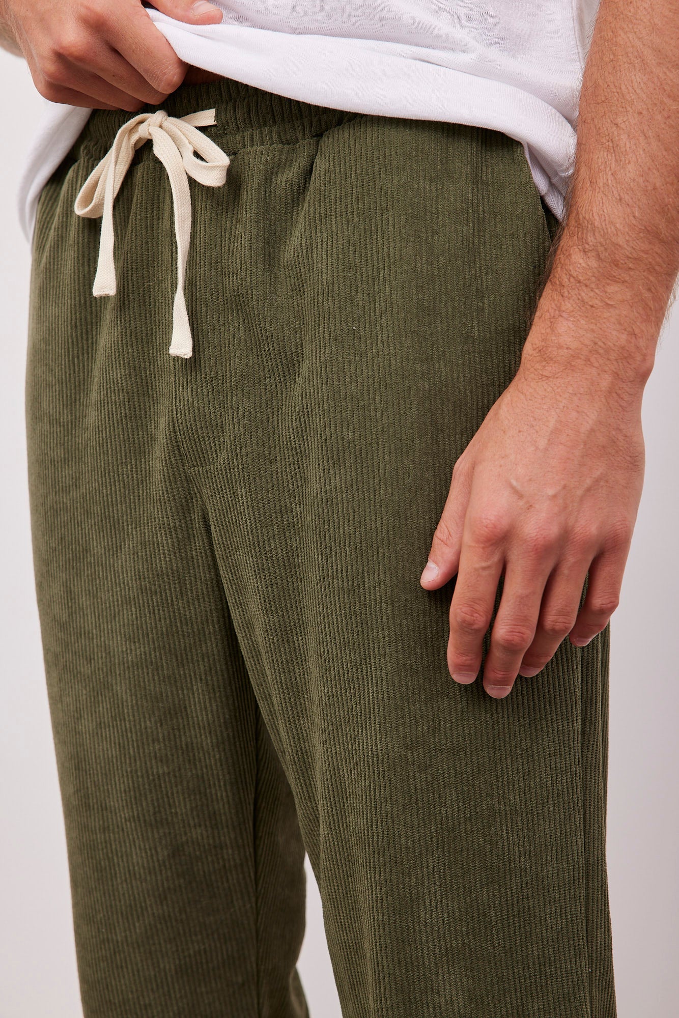 מכנסי קורדרוי ארוכים עם גומי - ITAY BRANDS