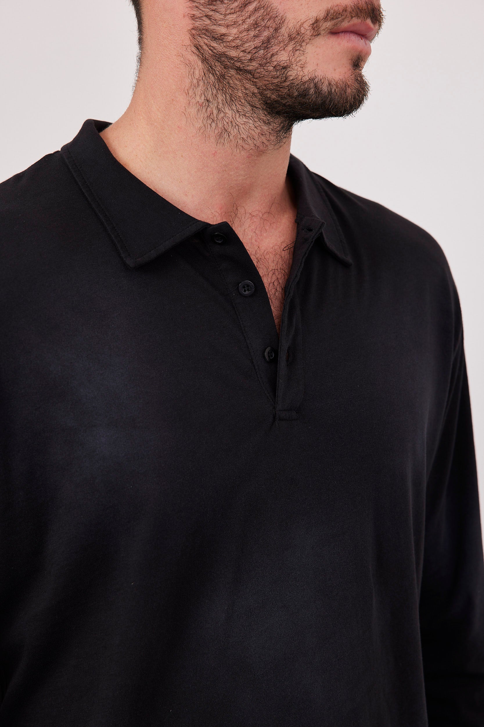 חולצת ווש ארוכה עם צווארון