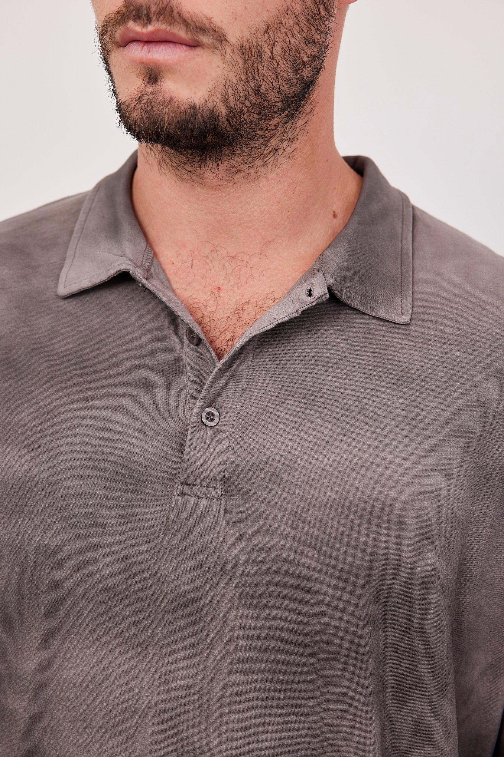 חולצת ווש ארוכה עם צווארון