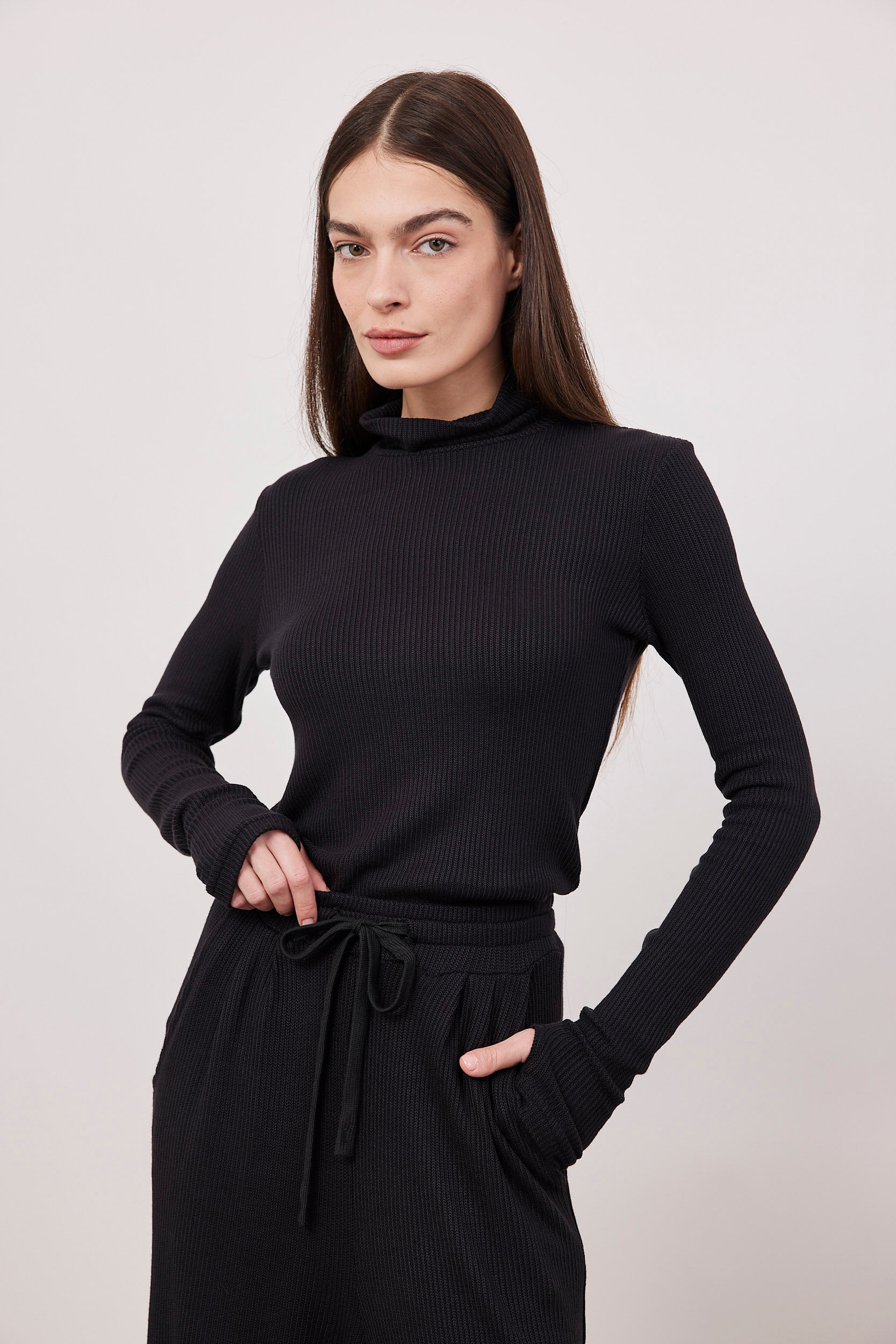 חולצת גולף בטקסטורת פסים