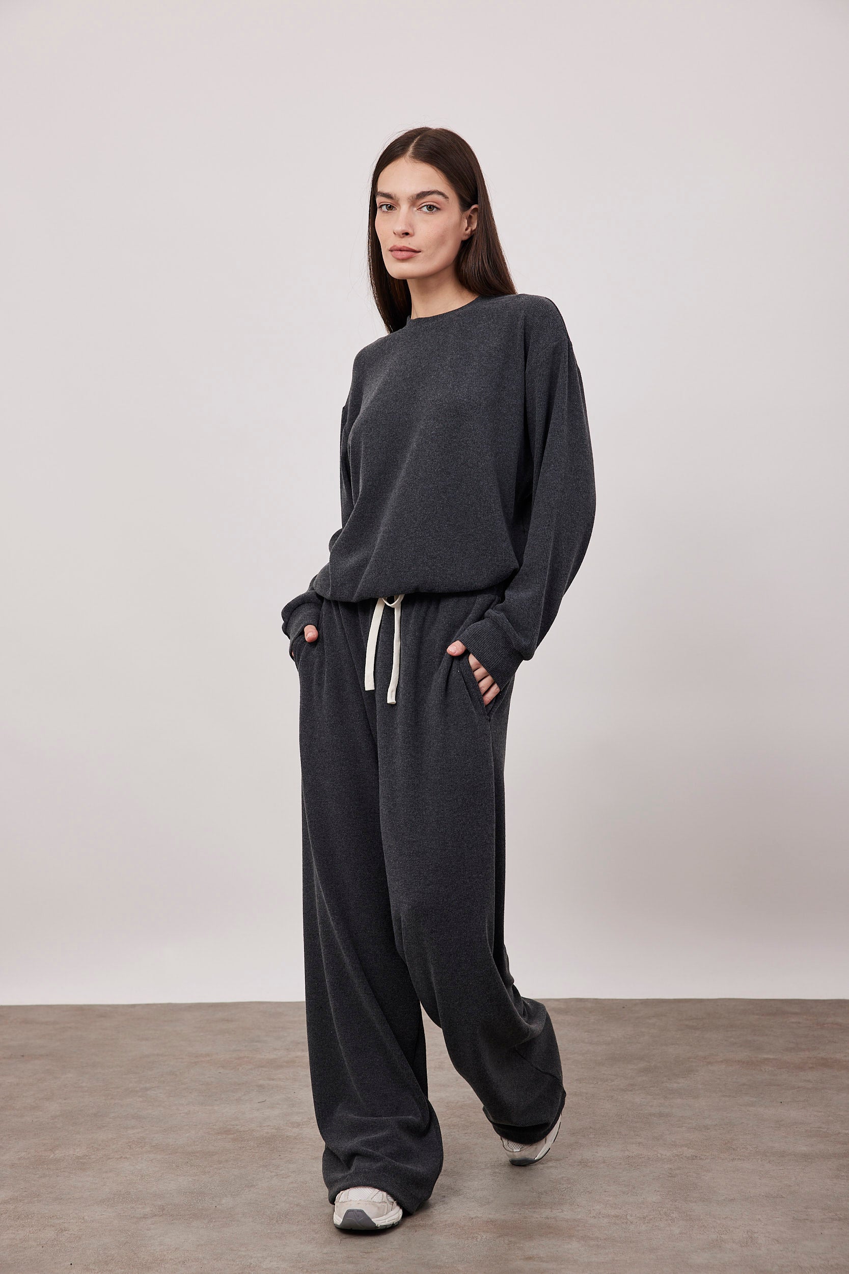 מכנסי ריב סריג