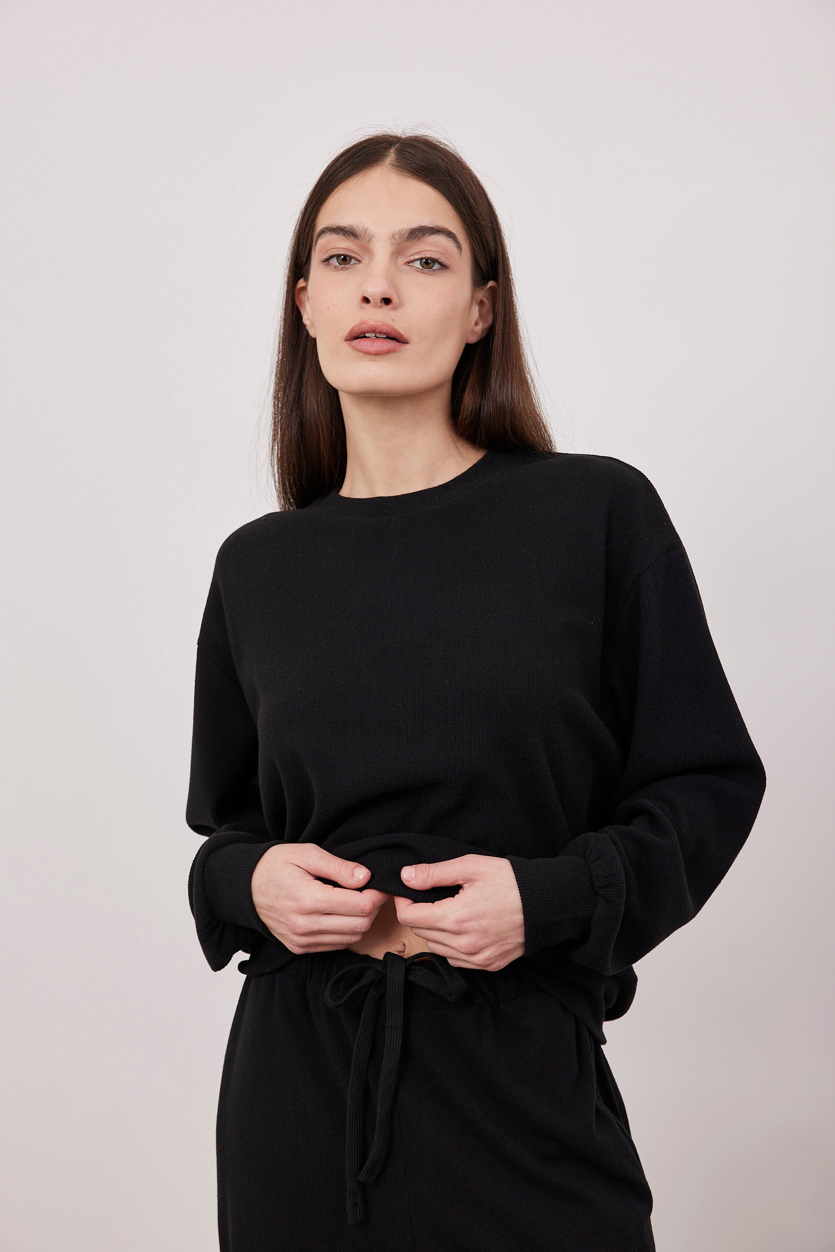 סווטשירט ניקי בטקסטורת פסים