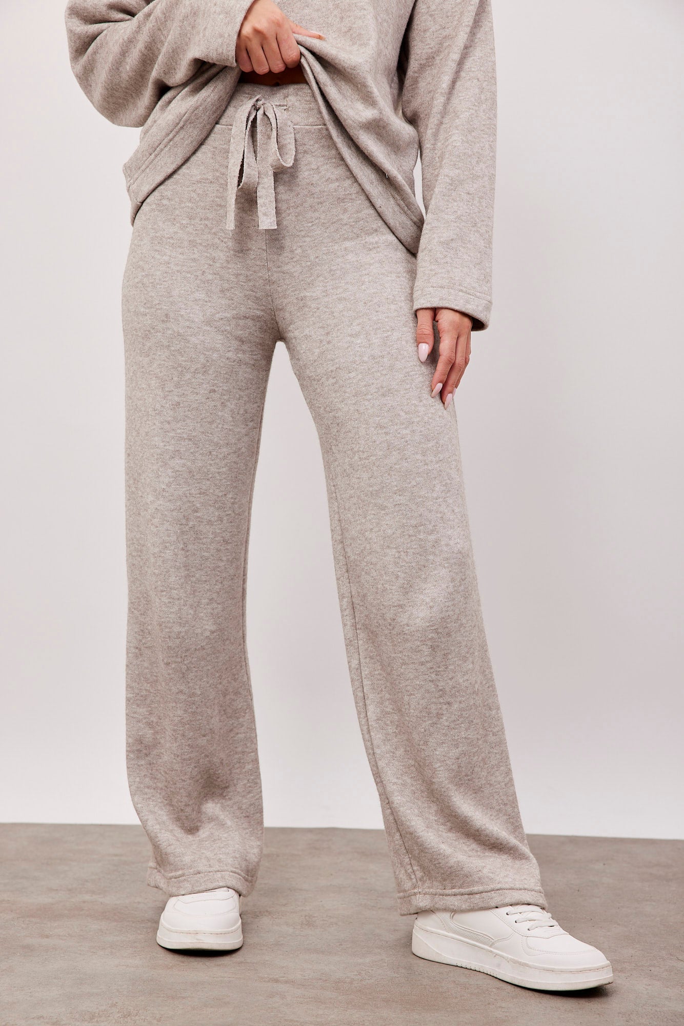 מכנסי סריג עם קשירה - ITAY BRANDS