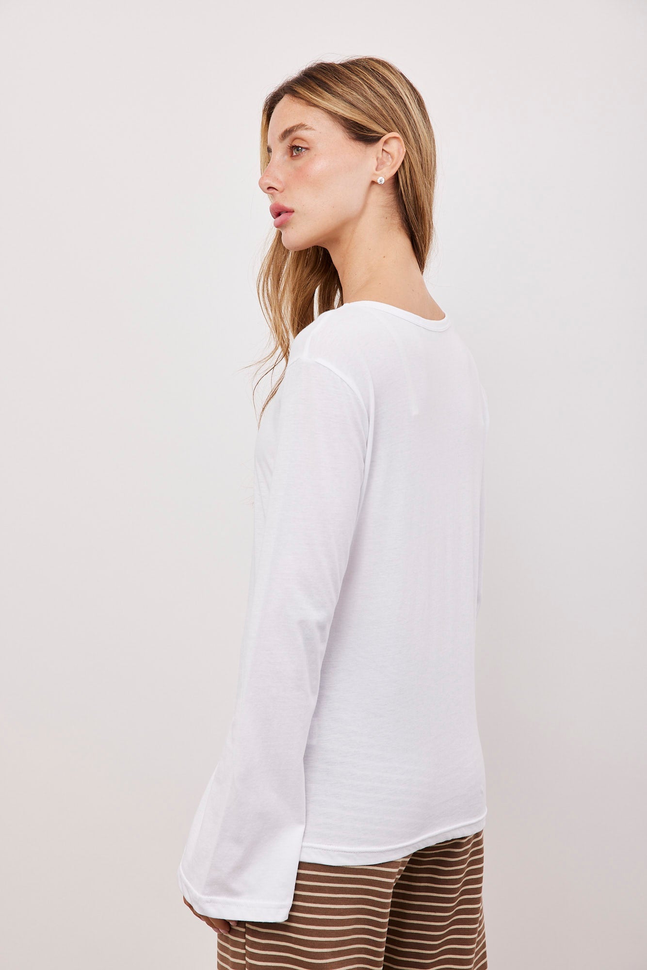 חולצת כותנה ארוכה עם שרוולים מתרחבים - ITAY BRANDS