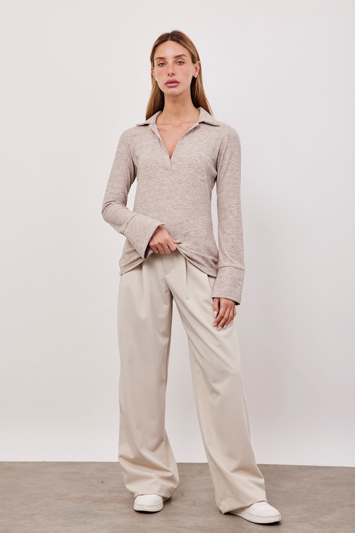 מכנסיים מחויטים עם קשירה - ITAY BRANDS