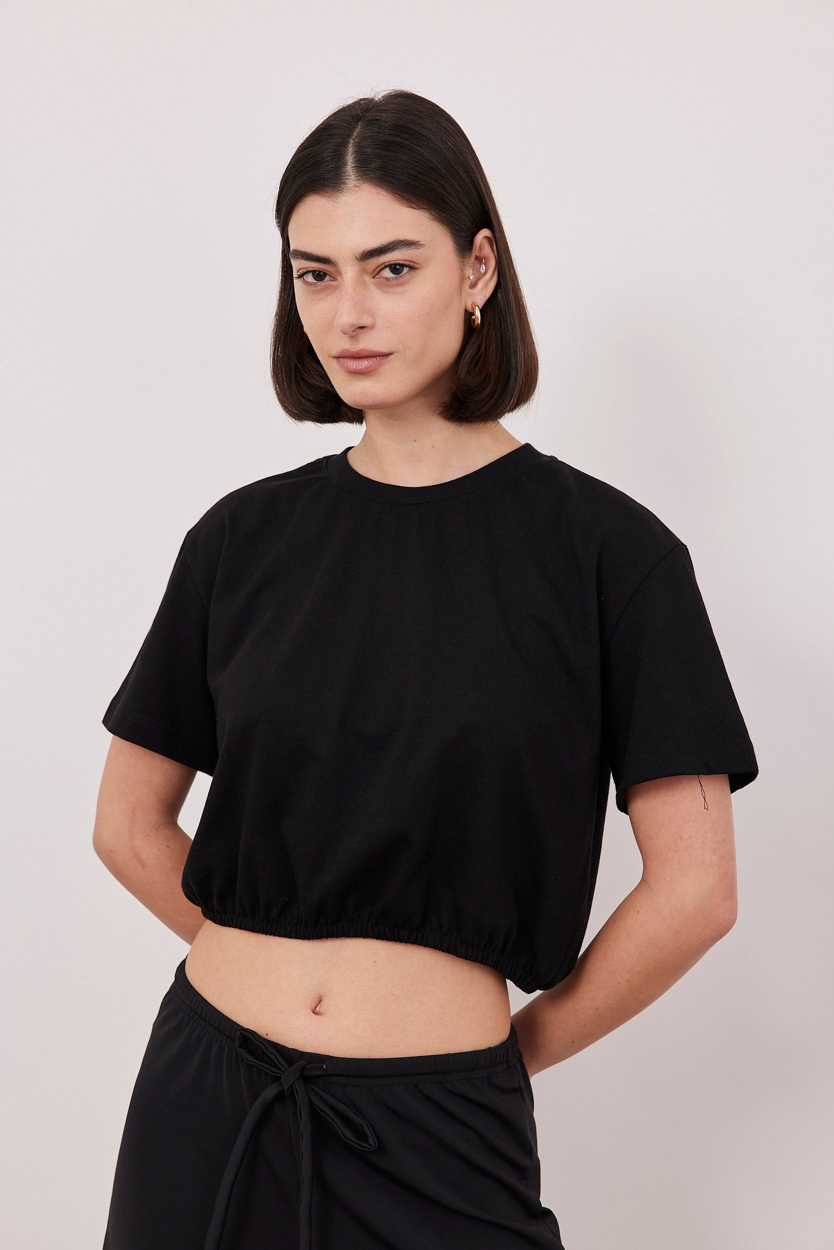 חולצת קרופ בלון