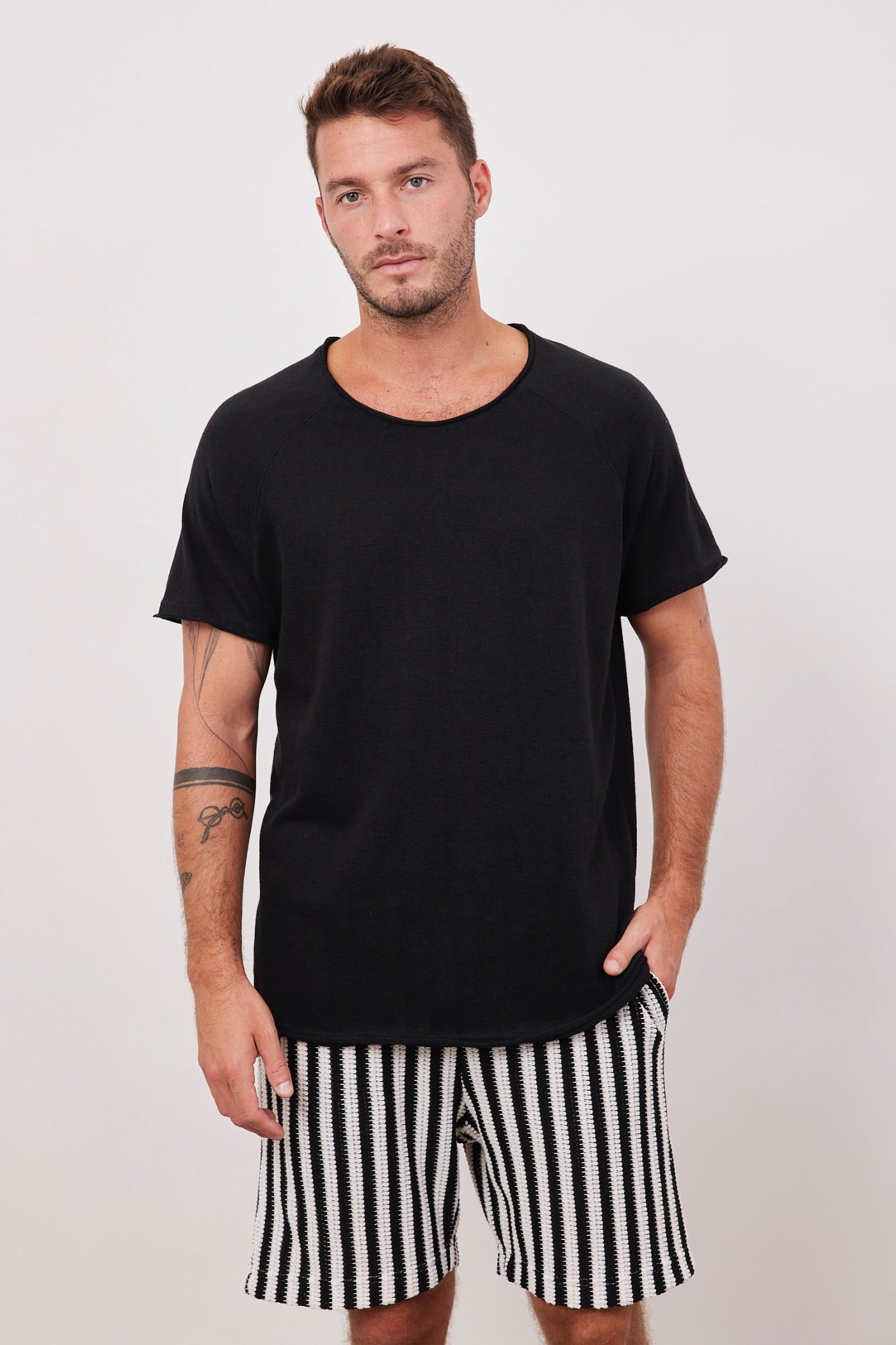 מכנסי קרושה הדפס פסים