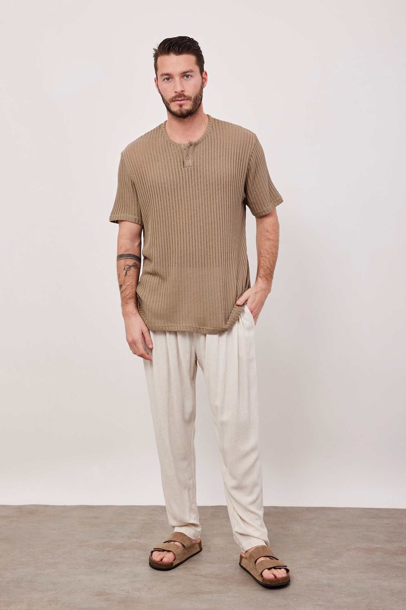 חולצת פסים שקפקפה בשילוב כפתורים - ITAY BRANDS