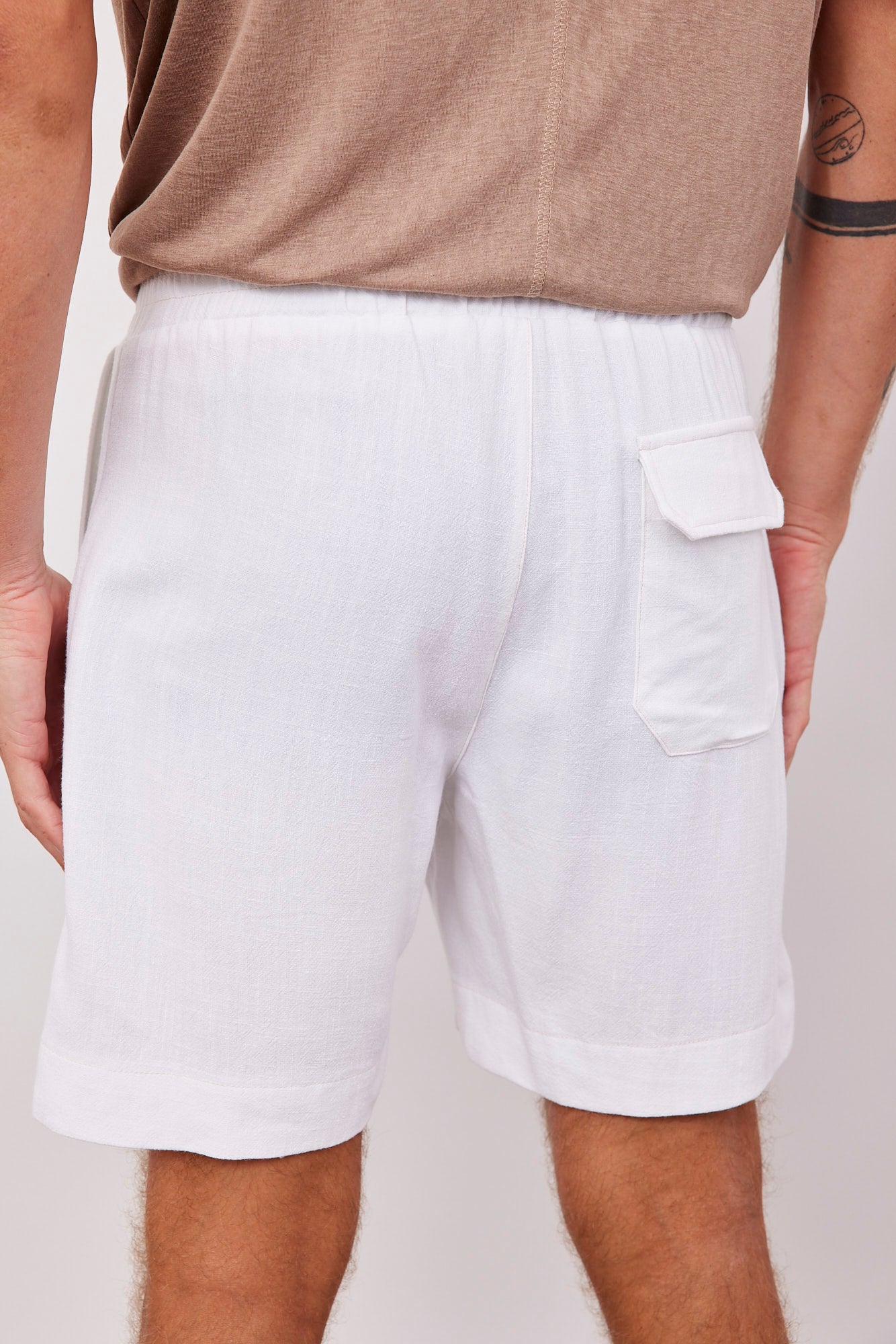 מכנסים קצרים בשילוב פשתן - ITAY BRANDS