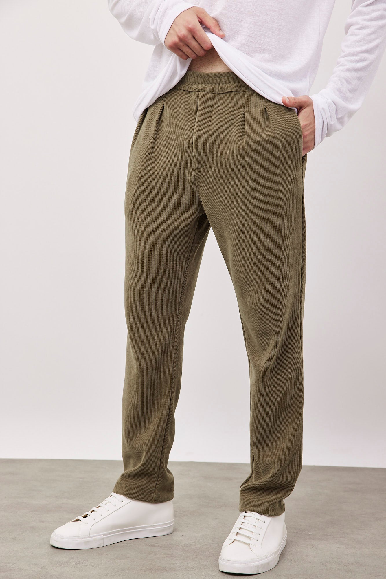 מכנסי קורדרוי ארוכים עם גומי - ITAY BRANDS