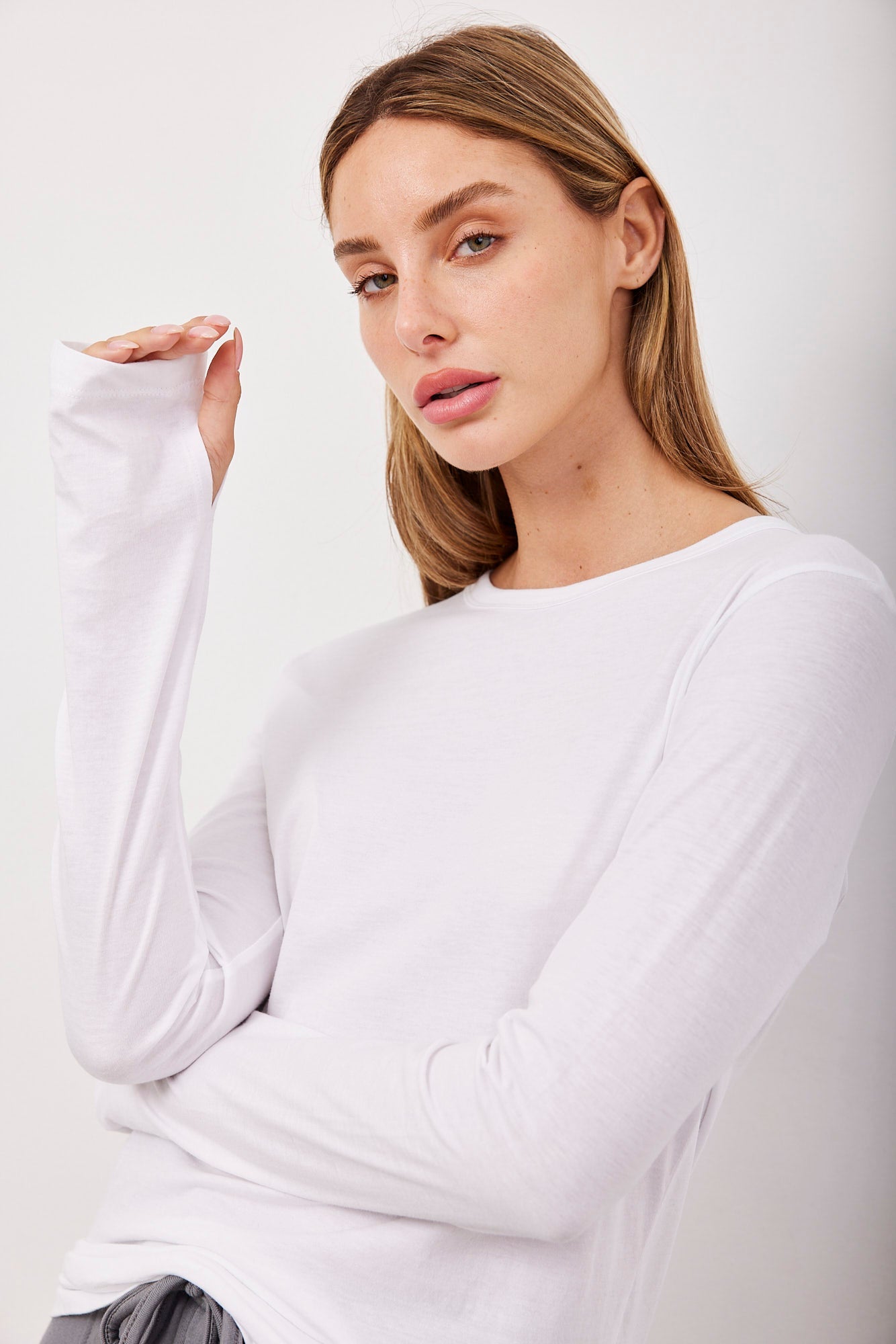 חולצת כותנה ארוכה שרוול כפפה - ITAY BRANDS