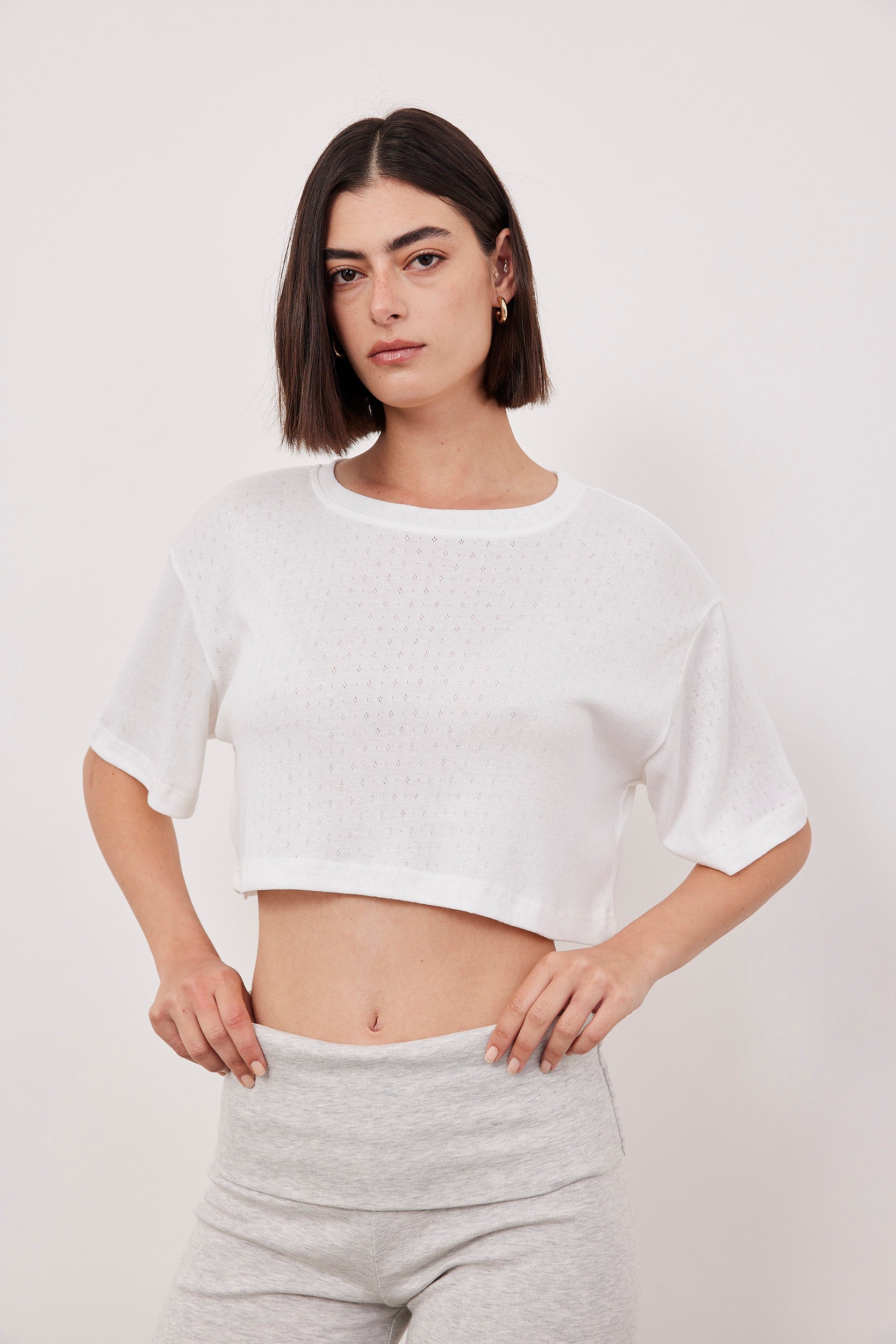 חולצת קרופ בטן פויינטל