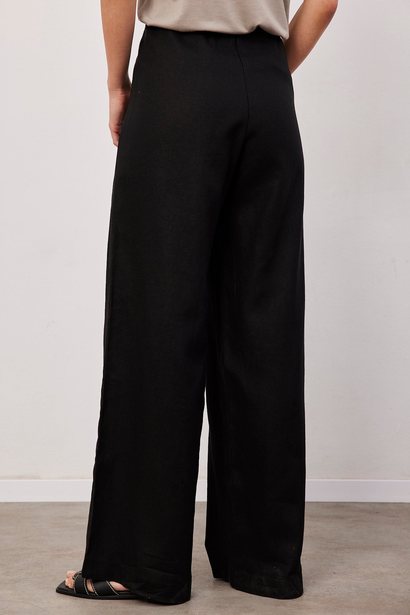 מכנסיים בשילוב פשתן גומי דק - ITAY BRANDS