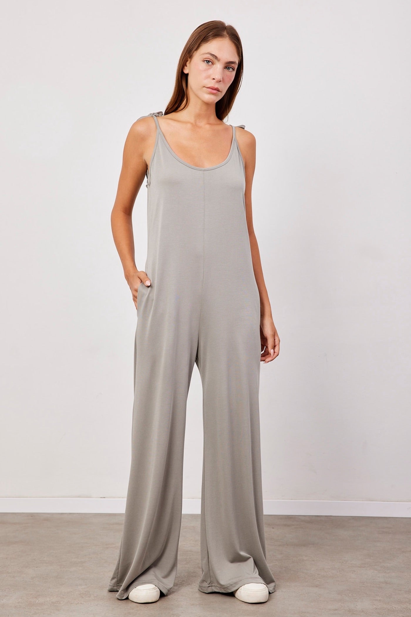 אוברול ארוך עם כתפיות נקשרות - ITAY BRANDS