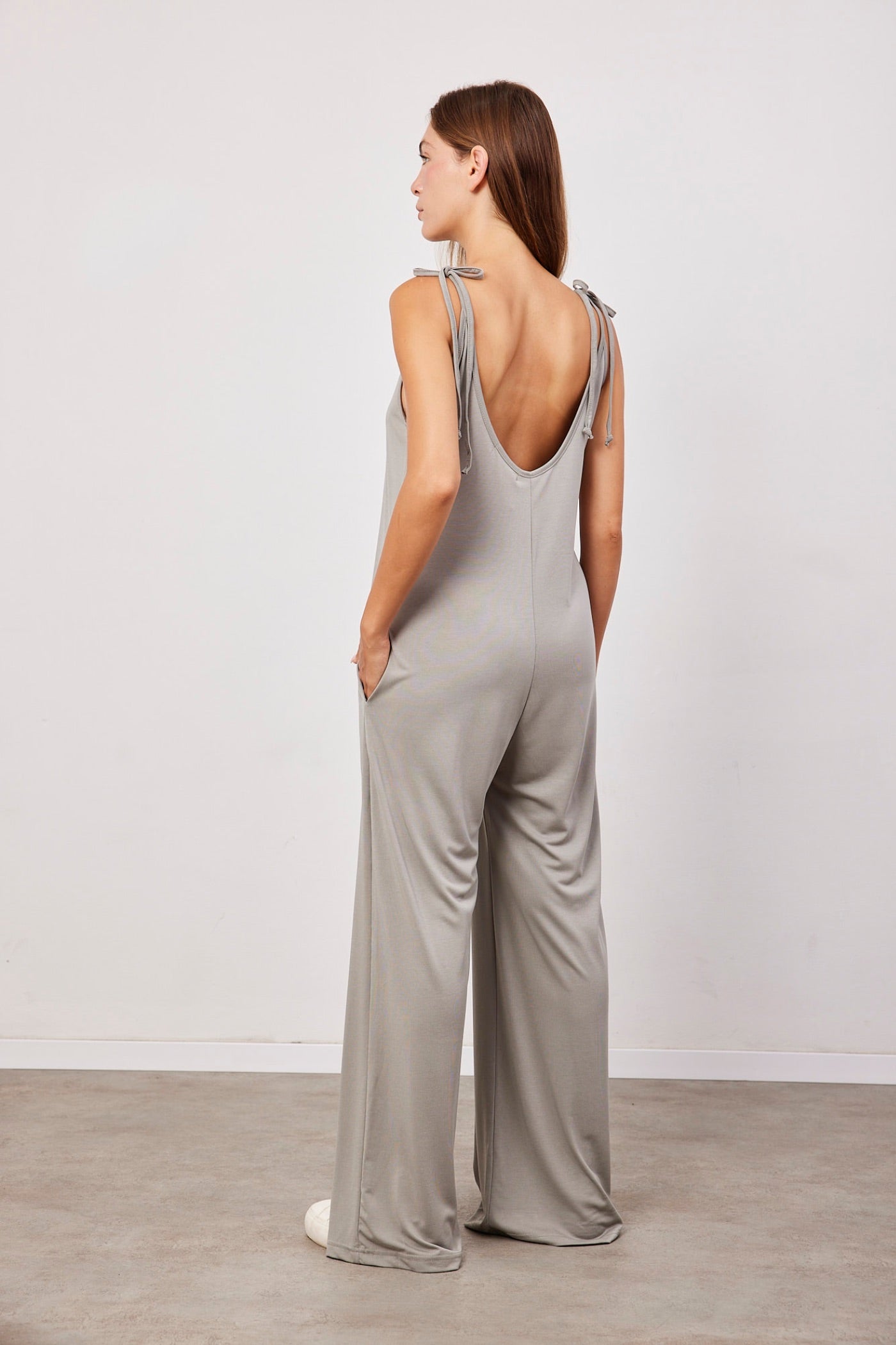 אוברול ארוך עם כתפיות נקשרות - ITAY BRANDS