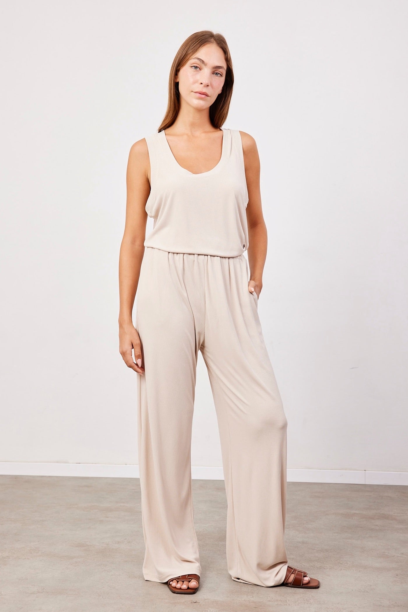 חליפת גופיה ומכנסיים מבד נשפך - ITAY BRANDS