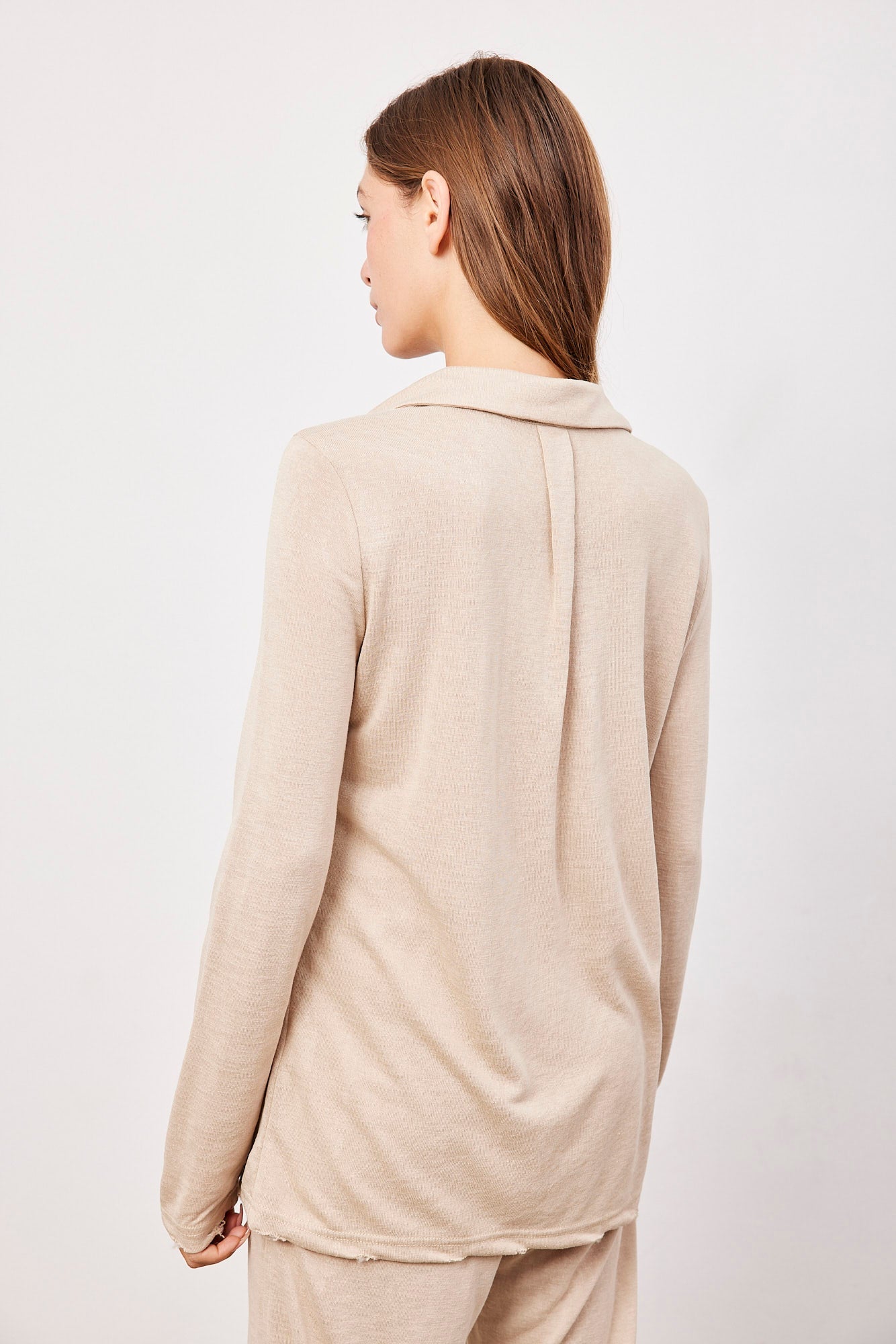 חולצת קרעים מכופתרת במראה פשתן - ITAY BRANDS