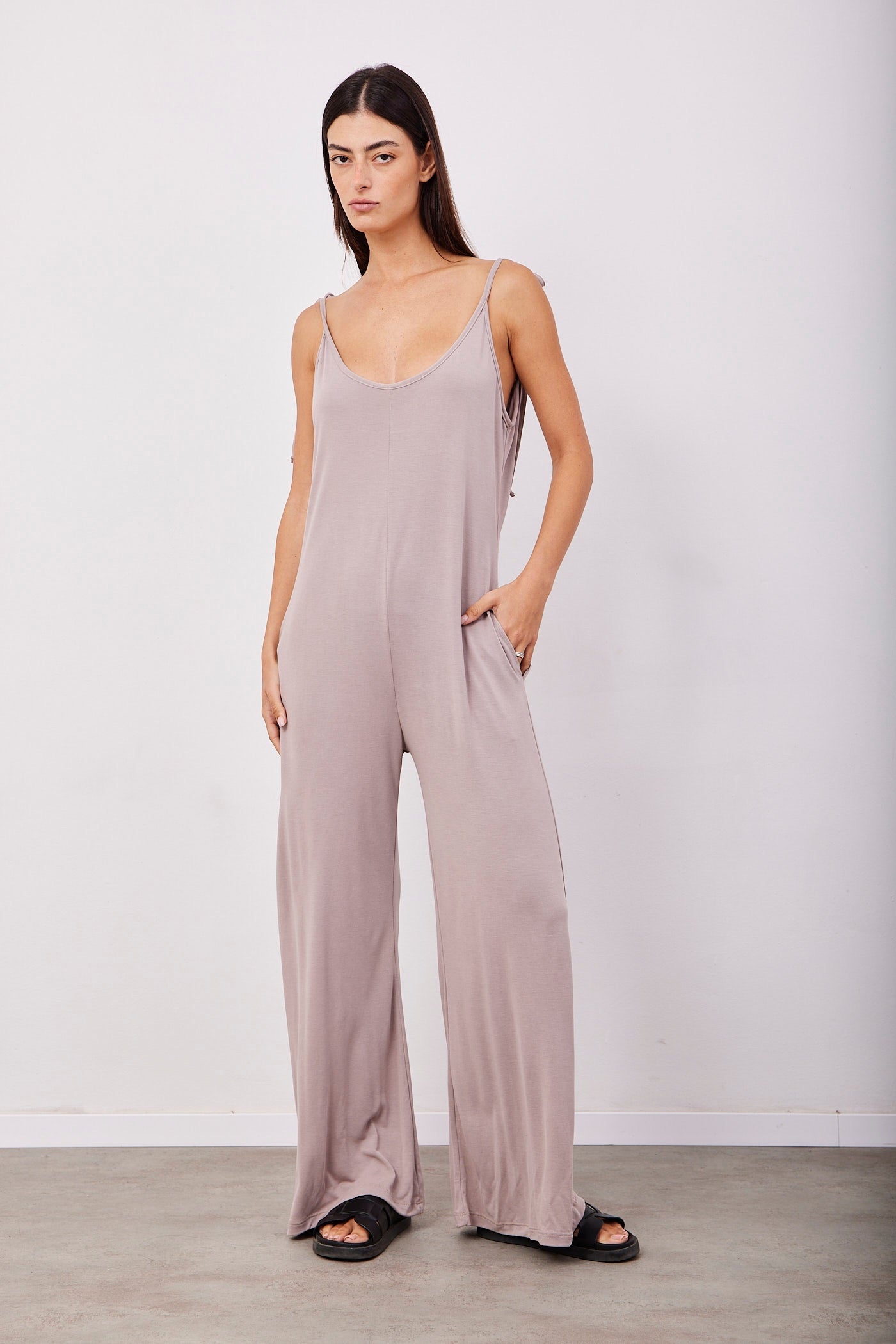 אוברול ארוך עם כתפיות נקשרות - ITAY BRANDS